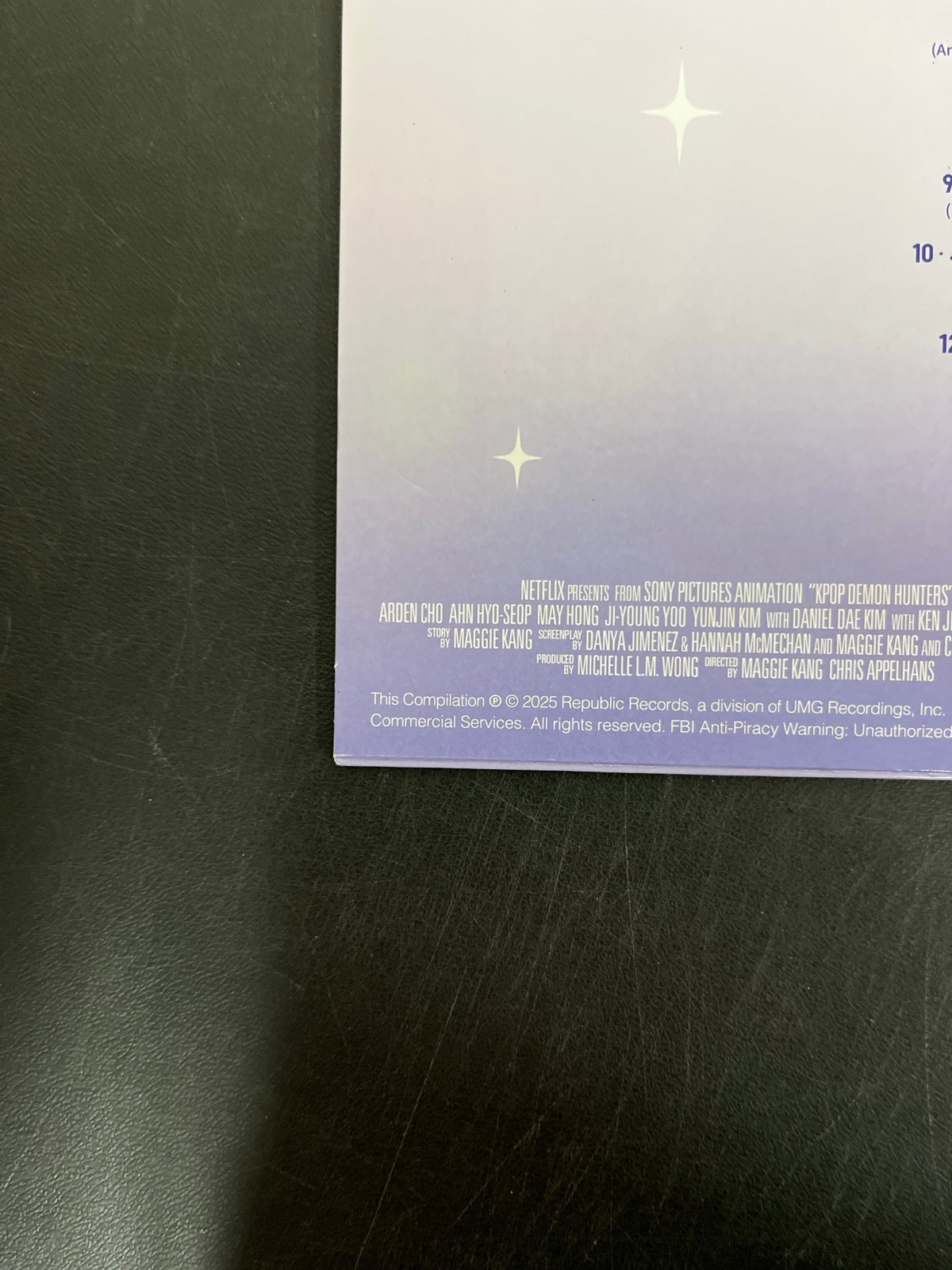BACK_BL - K-Pop Demon Hunters OST... Target Exclusive Violet Vinyl USED NOT TESTED