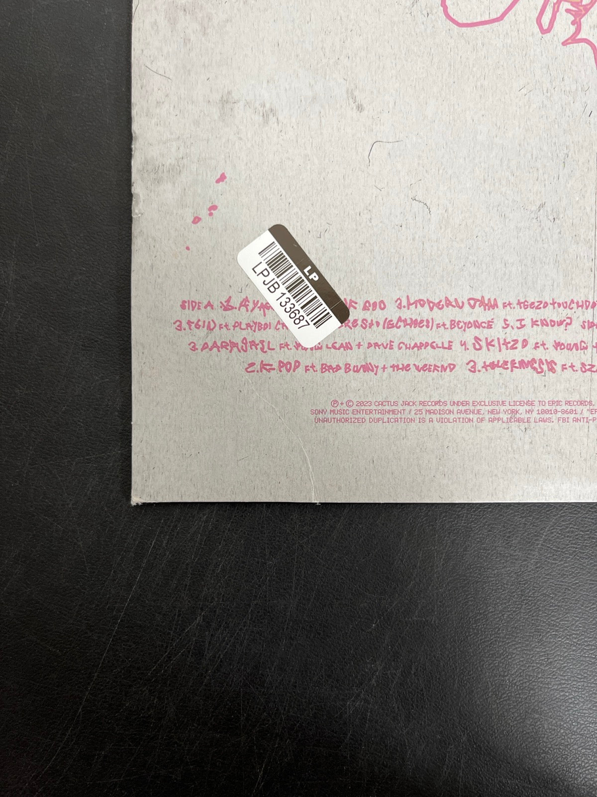 BACK_BL - Travis Scott - UTOPIA Vinyl USED NOT TESTED