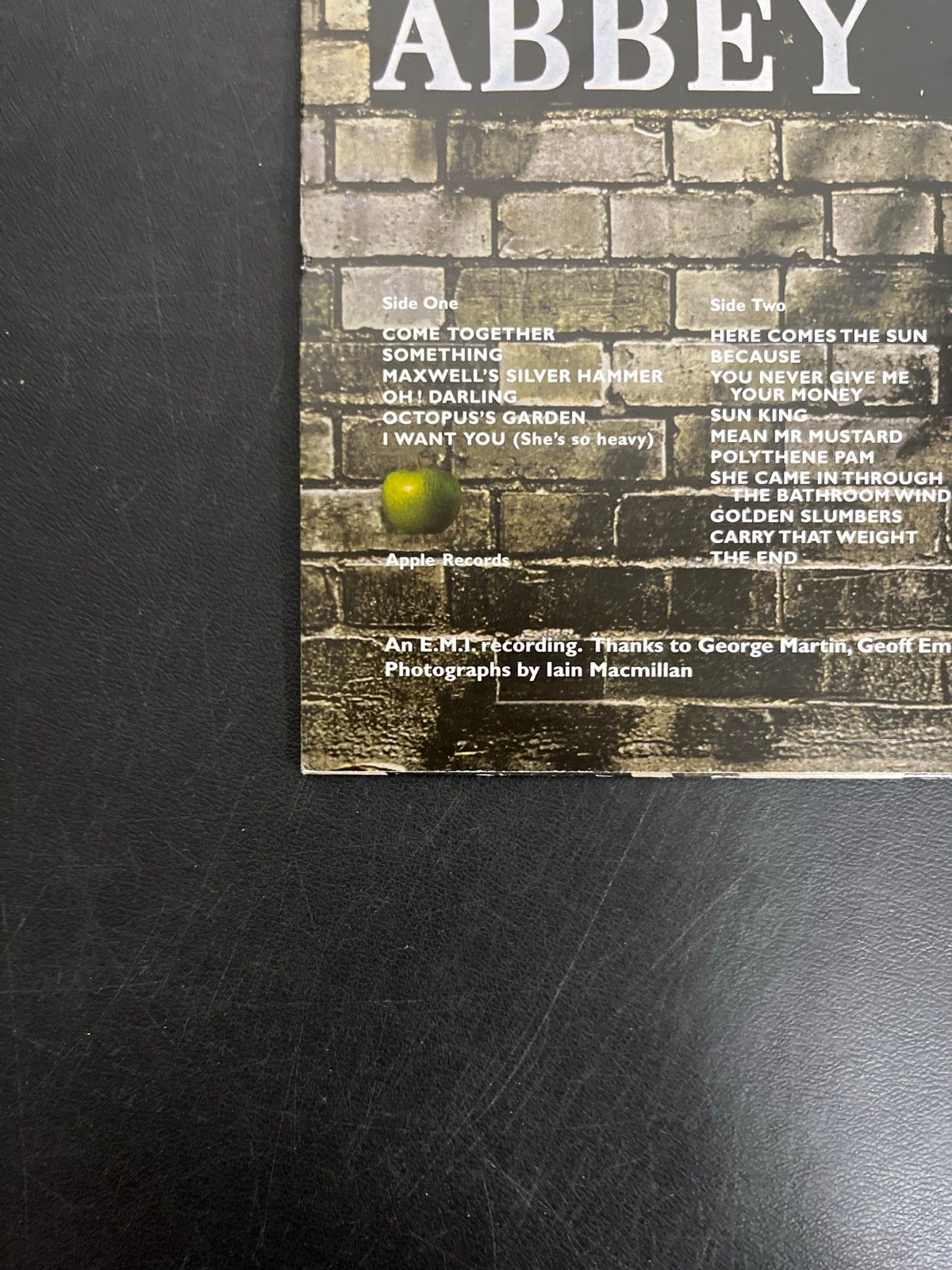 BACK_BL - The Beatles - Abbey Road LE 180gm Remastered Ann. Ed Vinyl USED NOT TESTED