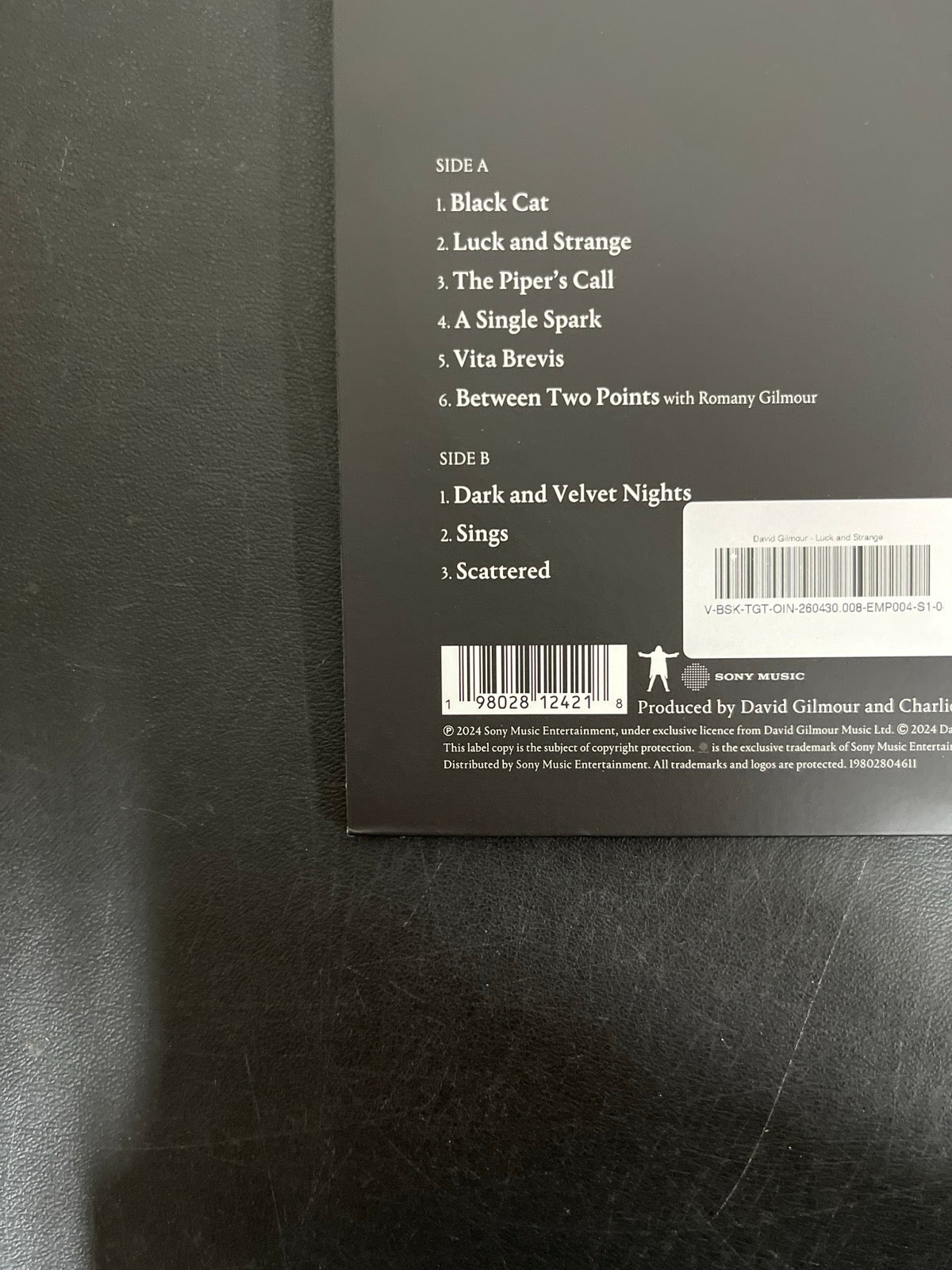 BACK_BL - David Gilmour - Luck and S... Target Exclusive Blue Vinyl USED NOT TESTED