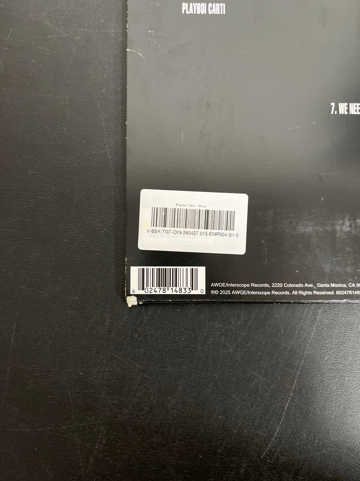 BACK_BL - Playboi Carti - Music Vinyl USED NOT TESTED
