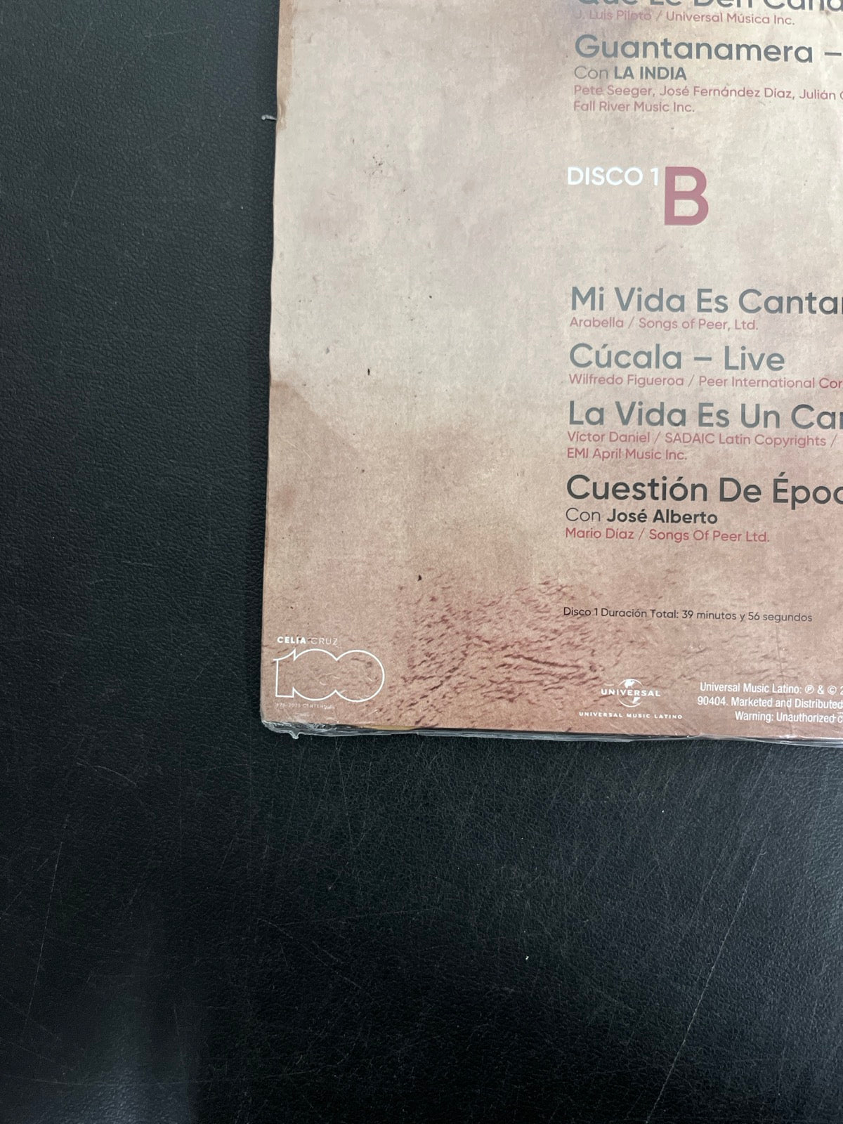 BACK_BL - Celia Cruz - Éxitos Eternos: Centenn ... LE Cherry Marble Vinyl USED NOT TESTED