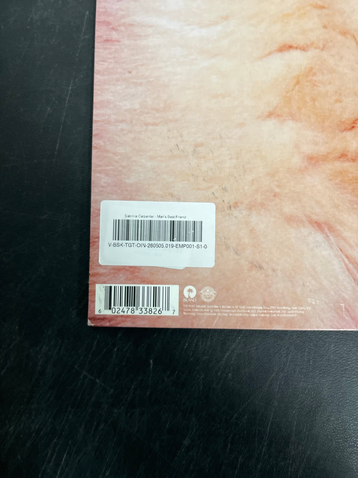 BACK_BL - Sabrina Carpenter - Man's Best Friend LE White Vinyl USED NOT TESTED