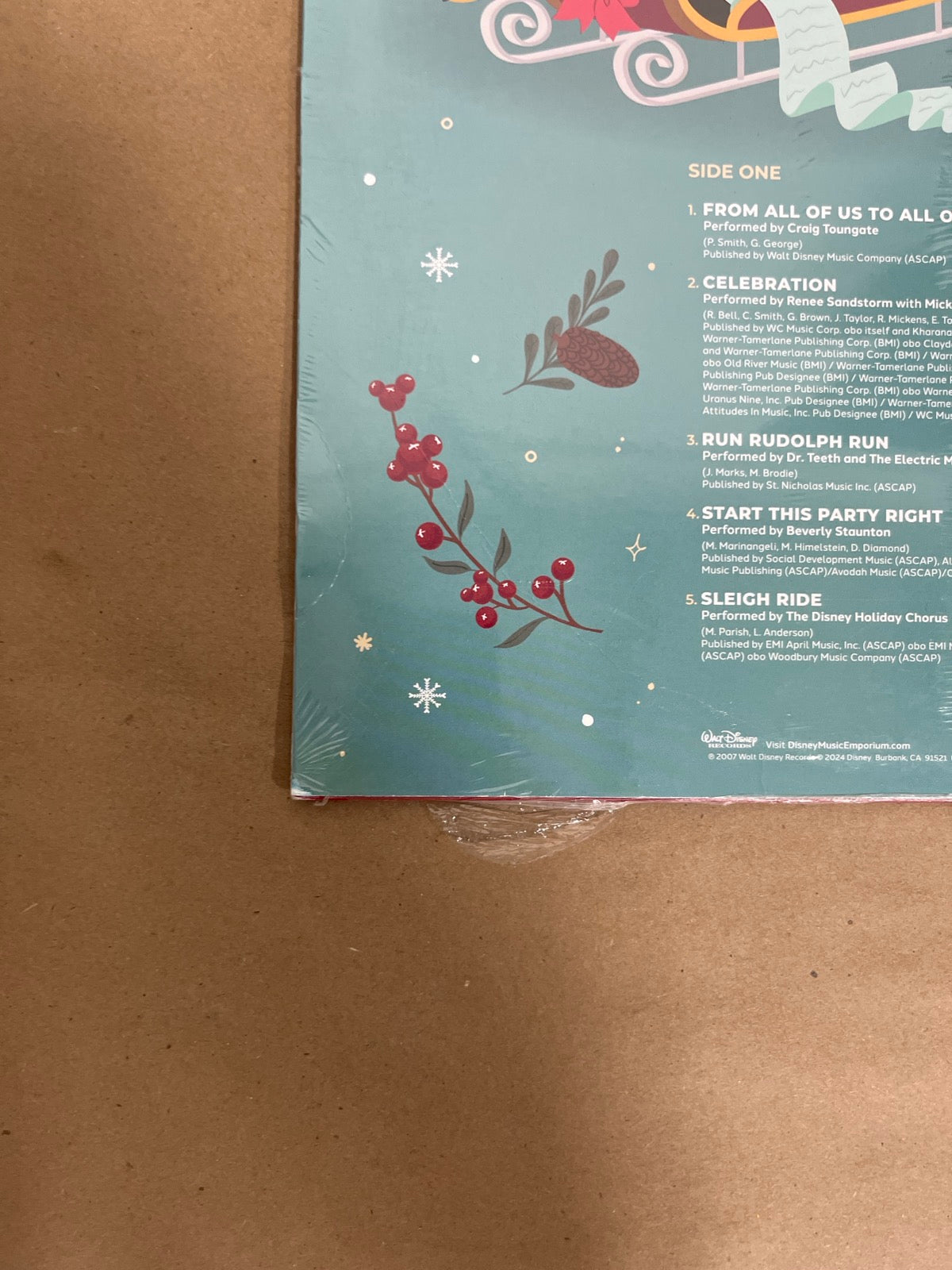 BACK_BL - Disney Holiday Celebration Green Vinyl USED NOT TESTED