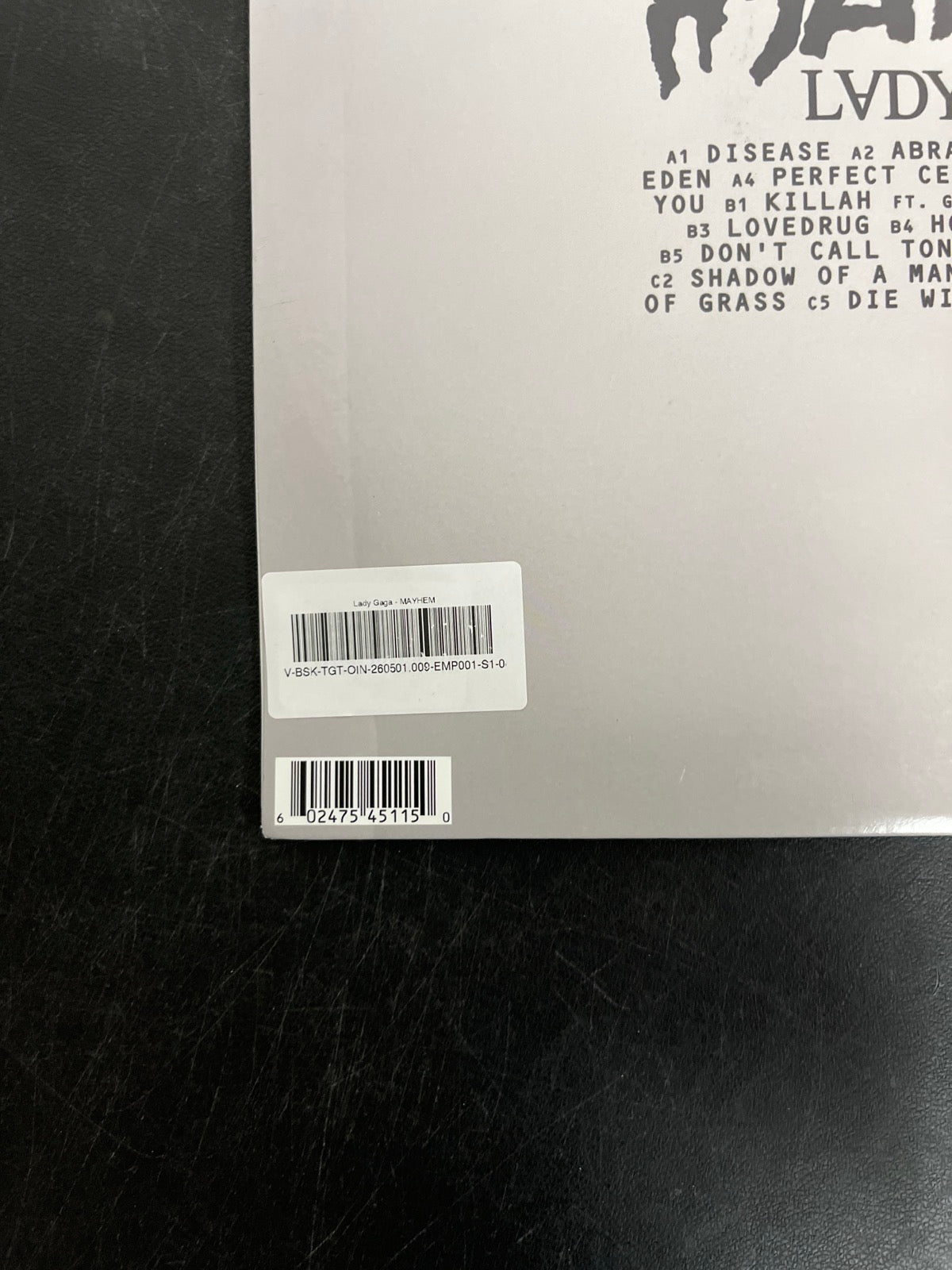 BACK_BL - Lady Gaga - MAYHEM LE Yellow Etched Vinyl USED NOT TESTED