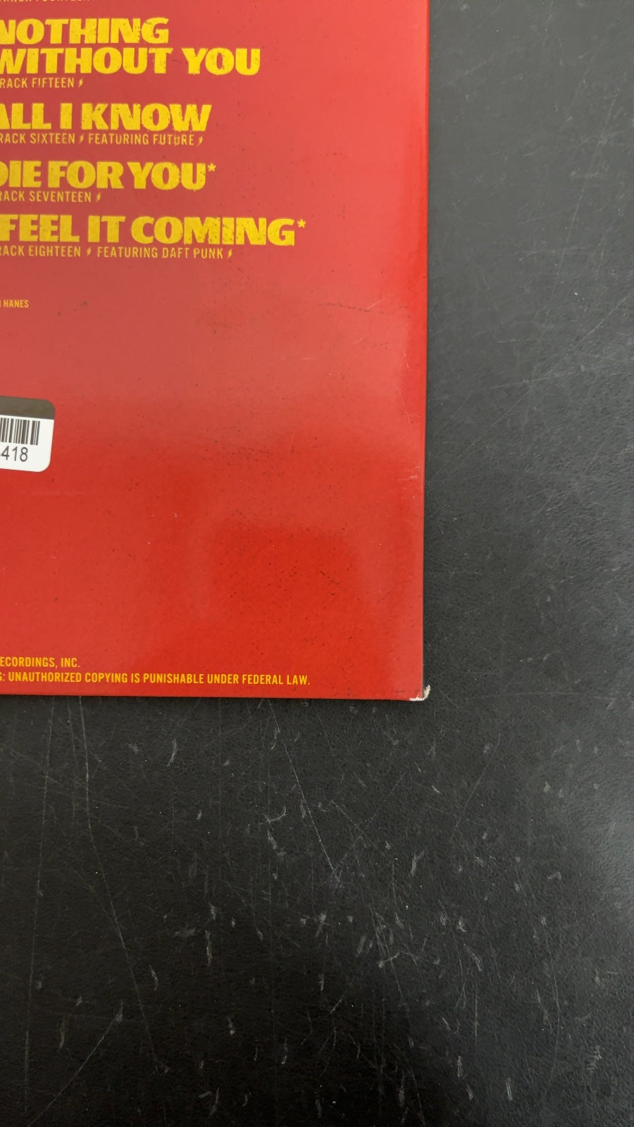 BACK_BR - The Weeknd - Starboy LE Blue Vinyl USED NOT TESTED
