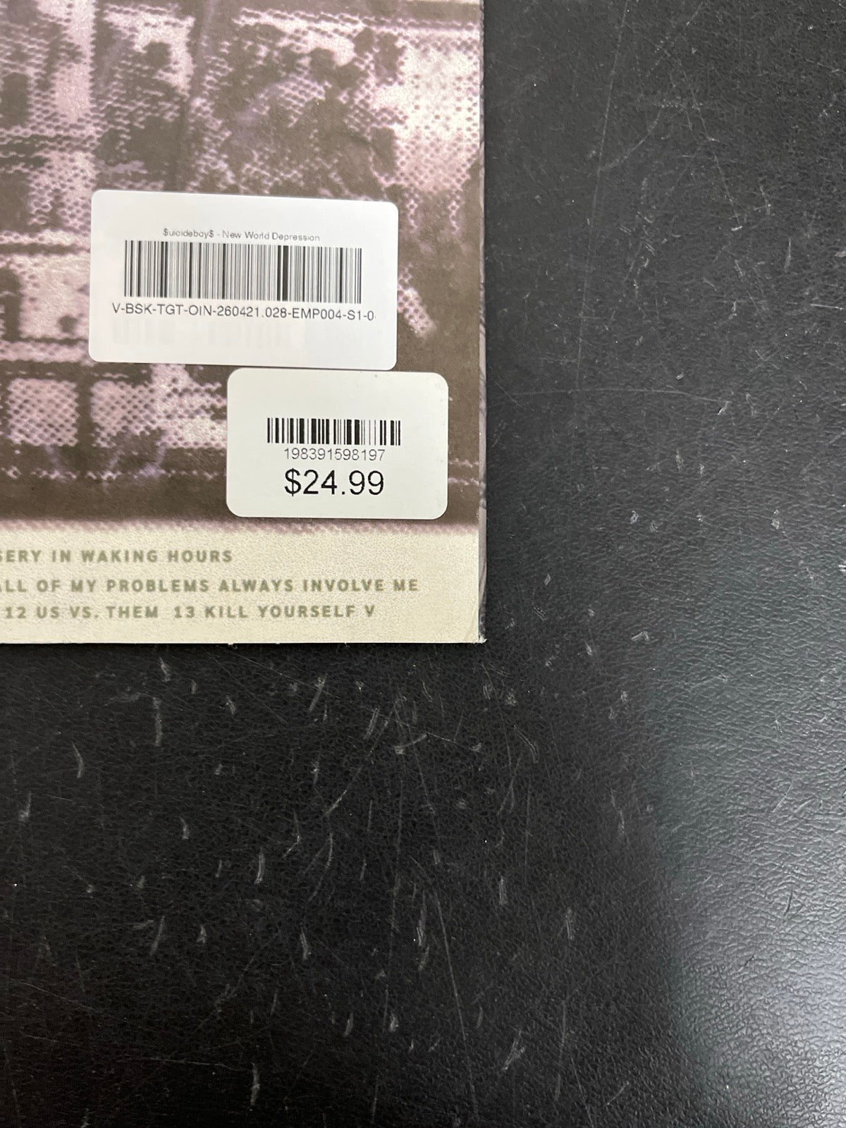BACK_BR - $uicideboy$ - New World Depression Clear Vinyl USED NOT TESTED
