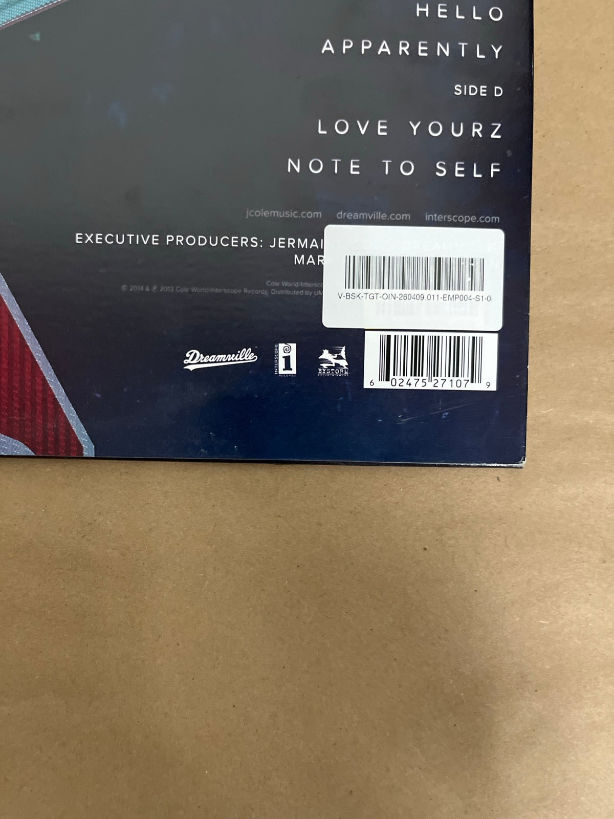 BACK_BR - J. Cole - 2014 Forest Hills Drive Anniversary Ed. Red Vinyl USED NOT TESTED