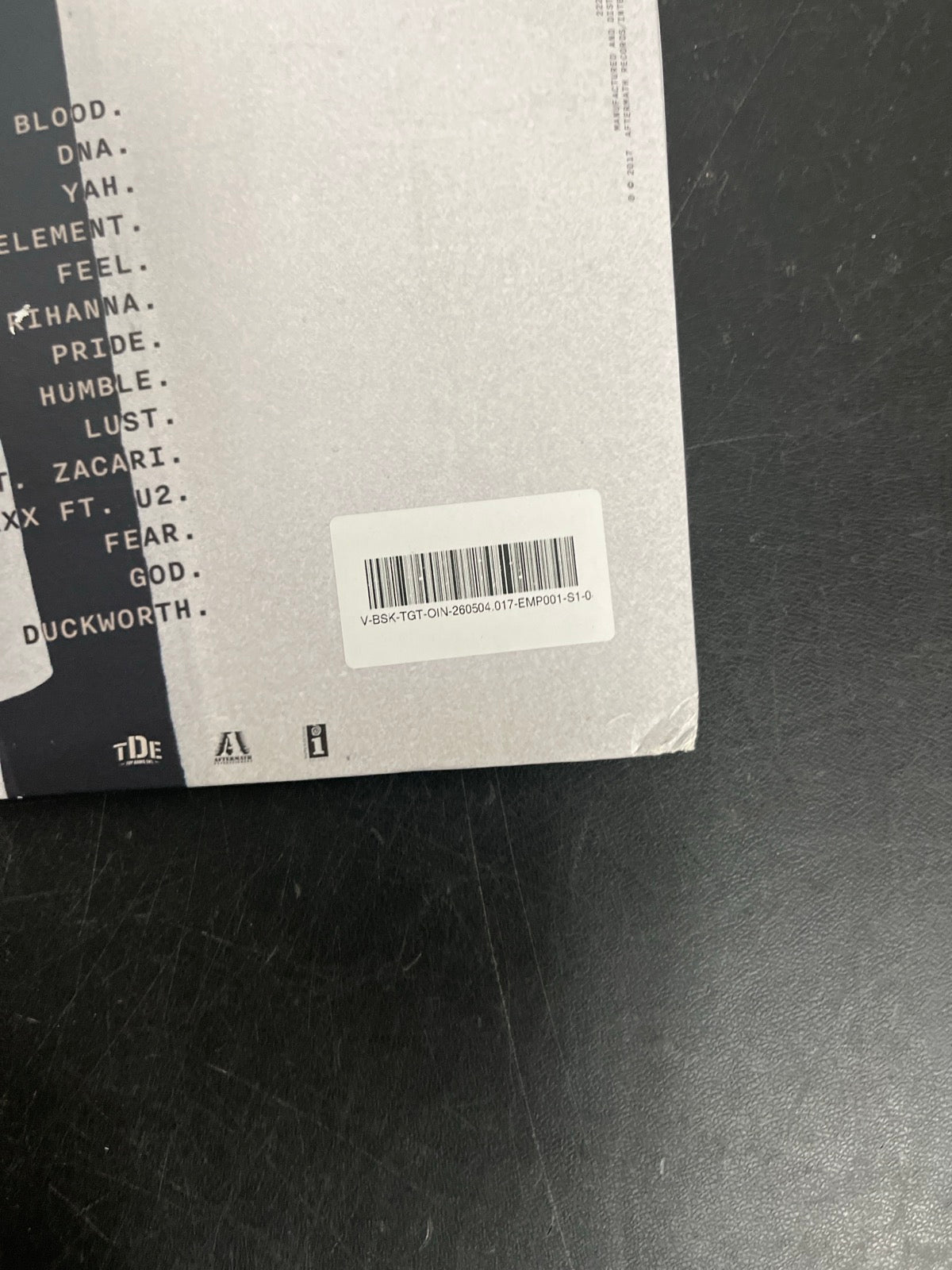 BACK_BR - Kendrick Lamar - DAMN. LE 180gm Green Vinyl USED NOT TESTED