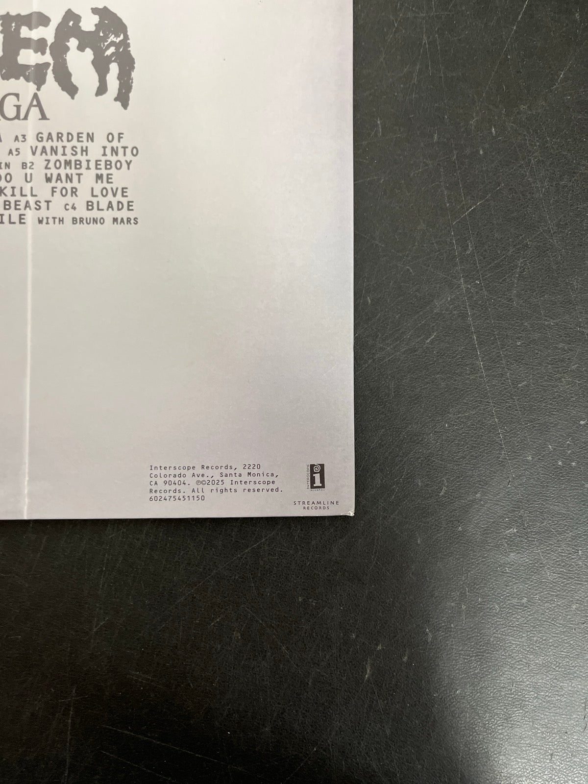 BACK_BR - Lady Gaga - MAYHEM LE Yellow Etched Vinyl USED NOT TESTED