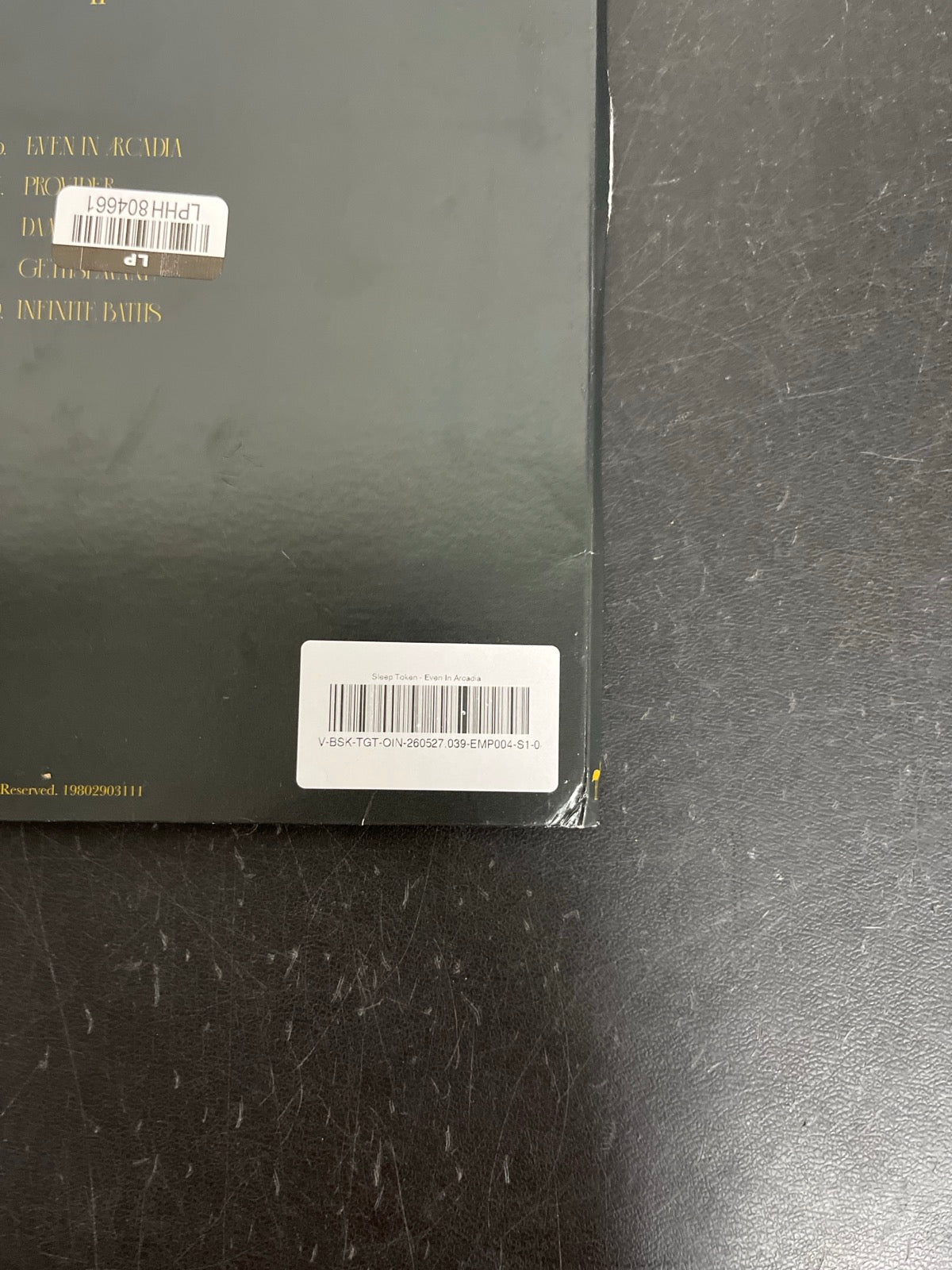BACK_BR - Sleep Token - Even In Arcadia Black Vinyl USED NOT TESTED