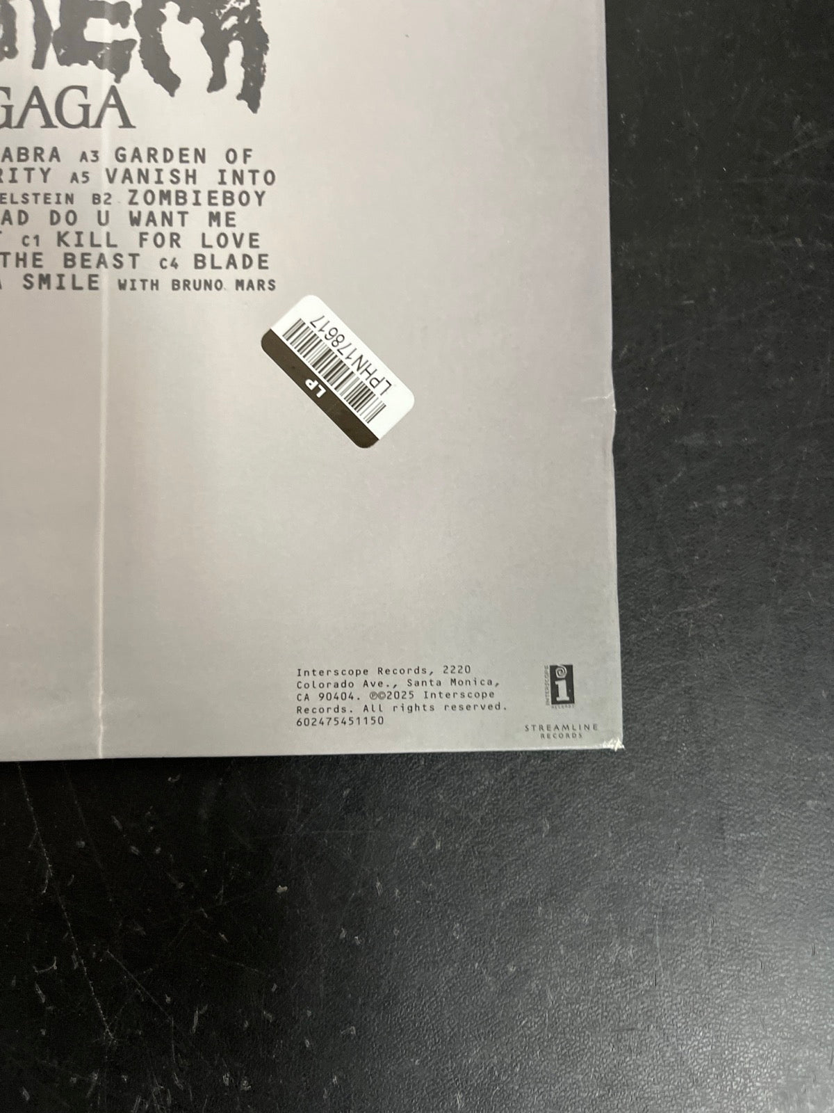 BACK_BR - Lady Gaga - MAYHEM LE Yellow Etched Vinyl USED NOT TESTED