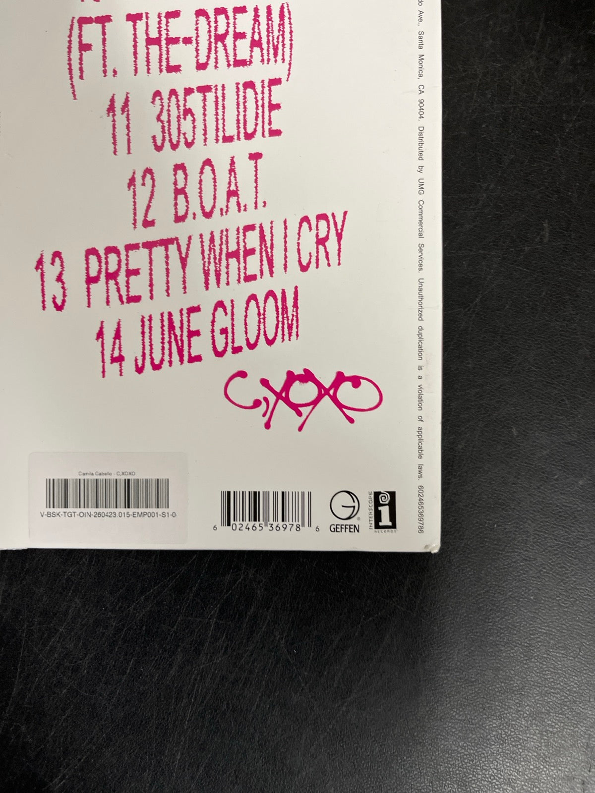 BACK_BR - Camila Cabello - C,XOXO LE Silver Vinyl USED NOT TESTED