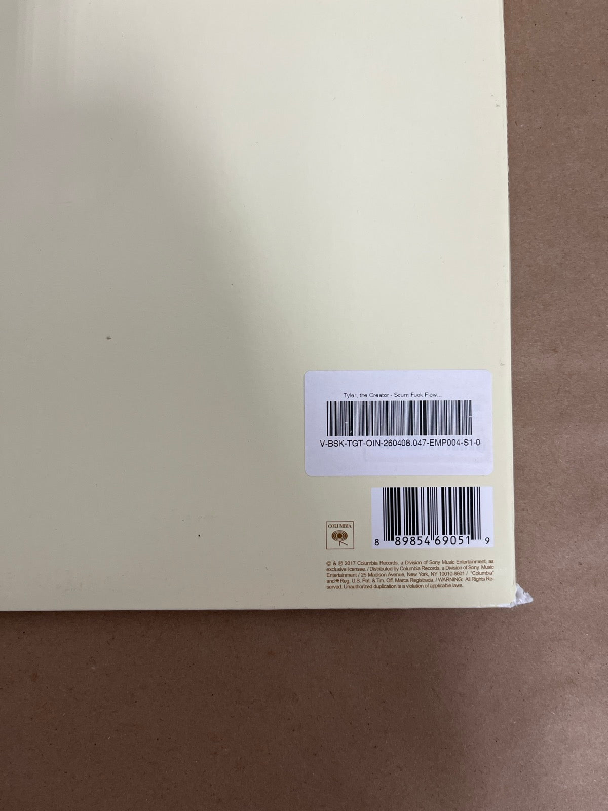 BACK_BR - Tyler, the Creator - Flower Boy LE Vinyl USED NOT TESTED