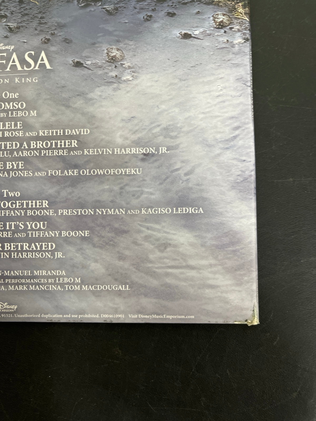 BACK_BR - Lin-Manuel Miranda - Mufasa: The Lion King ... LE Clear Vinyl SEALED NOT TESTED