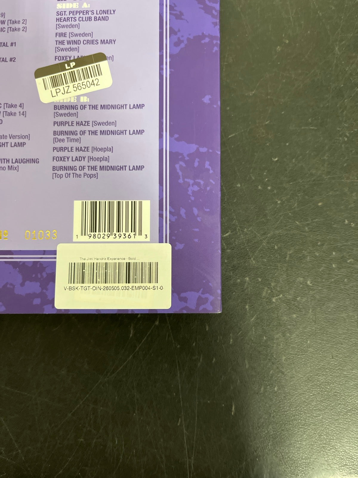 BACK_BR - The Jimi Hendrix Experience - Bold as Love Deluxe Ed. #01033 USED NOT TESTED
