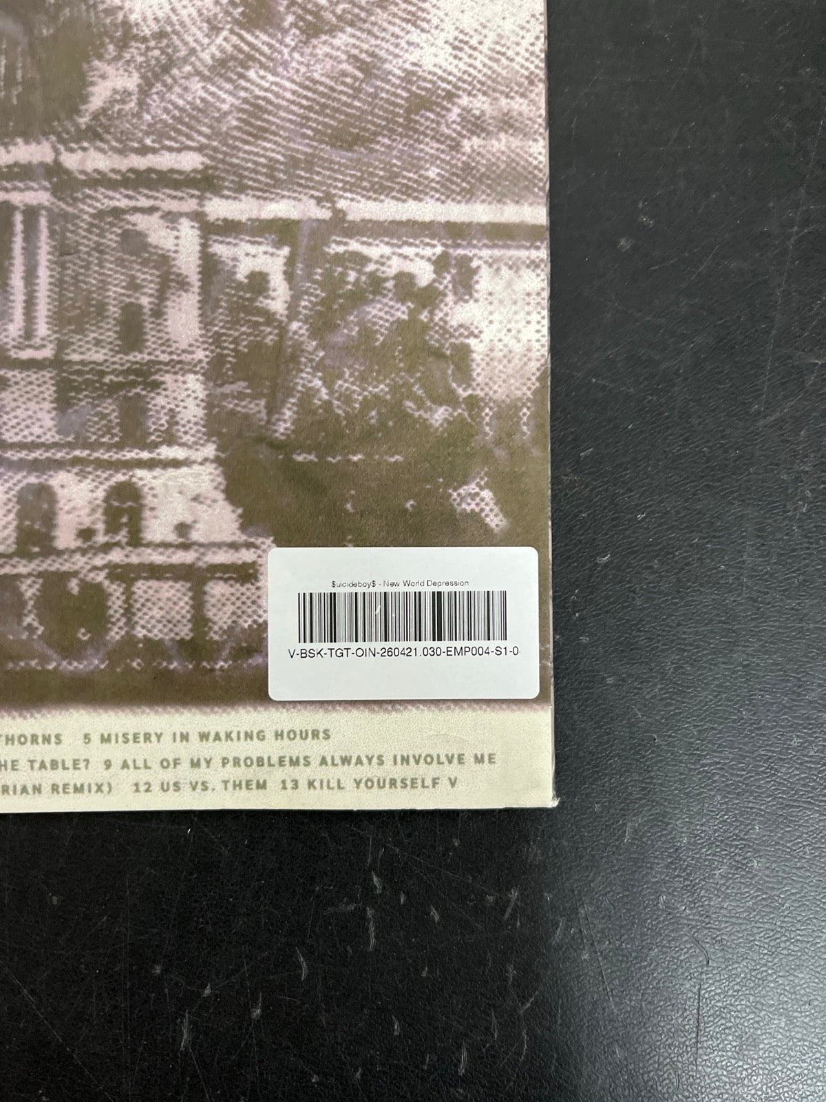 BACK_BR - $uicideboy$ - New World Depression Clear Vinyl USED NOT TESTED
