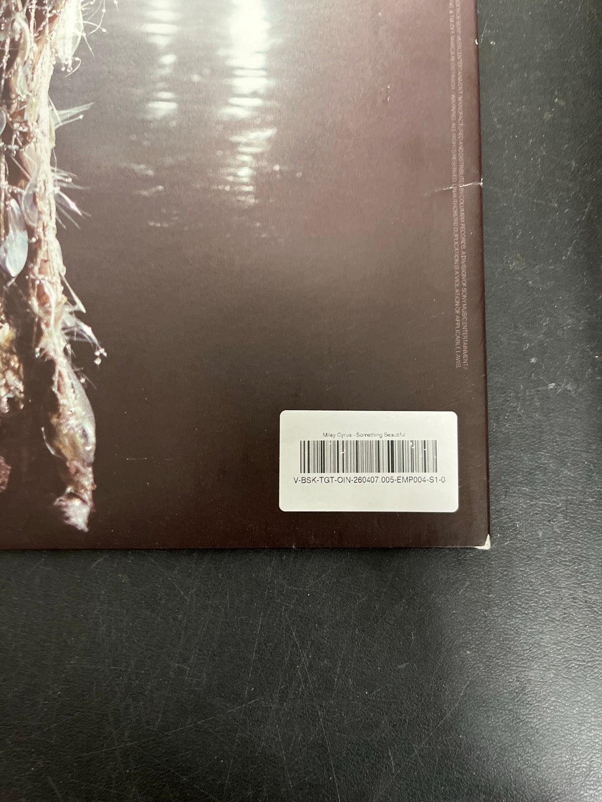 BACK_BR - Miley Cyrus - Something Beautiful LE Clear Vinyl USED NOT TESTED