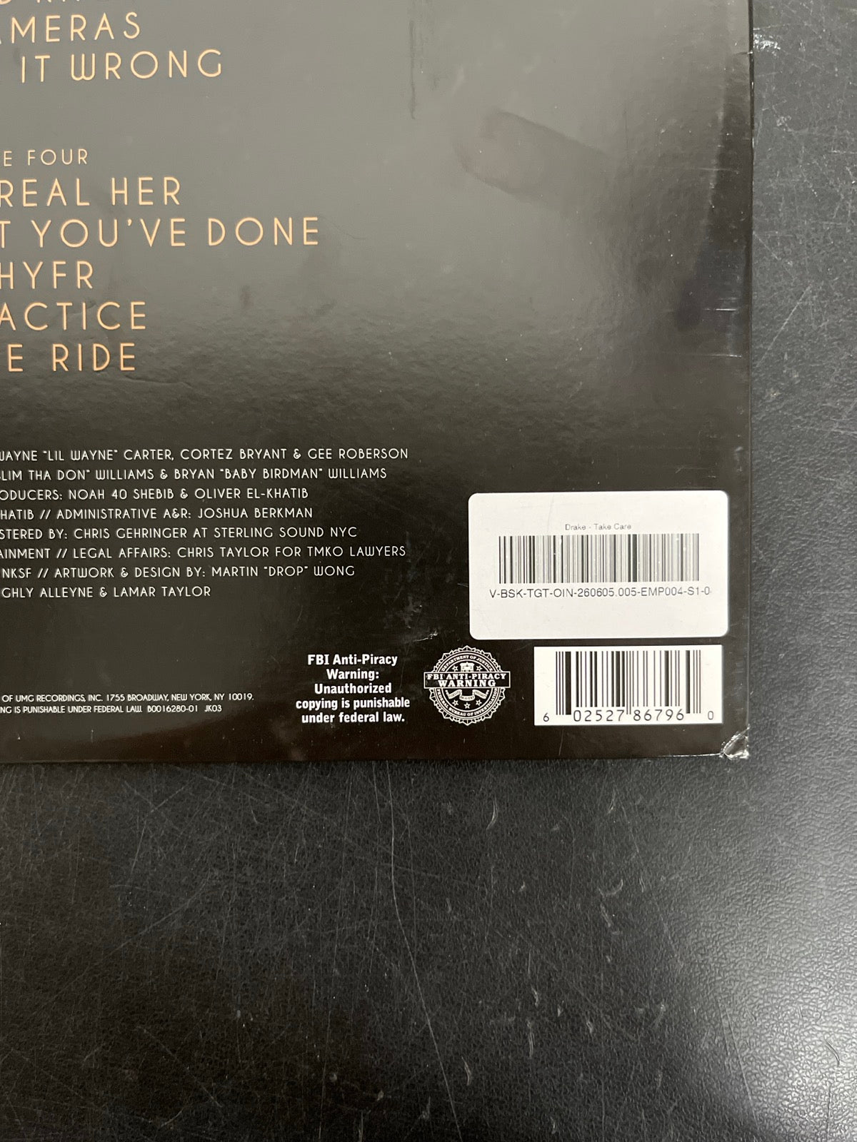 BACK_BR - Drake - Take Care Reissue Vinyl USED NOT TESTED