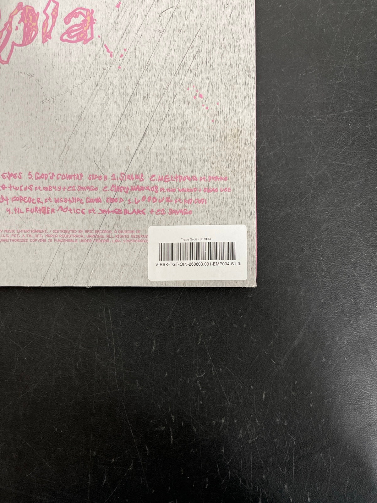 BACK_BR - Travis Scott - UTOPIA Vinyl WARPED NOT TESTED
