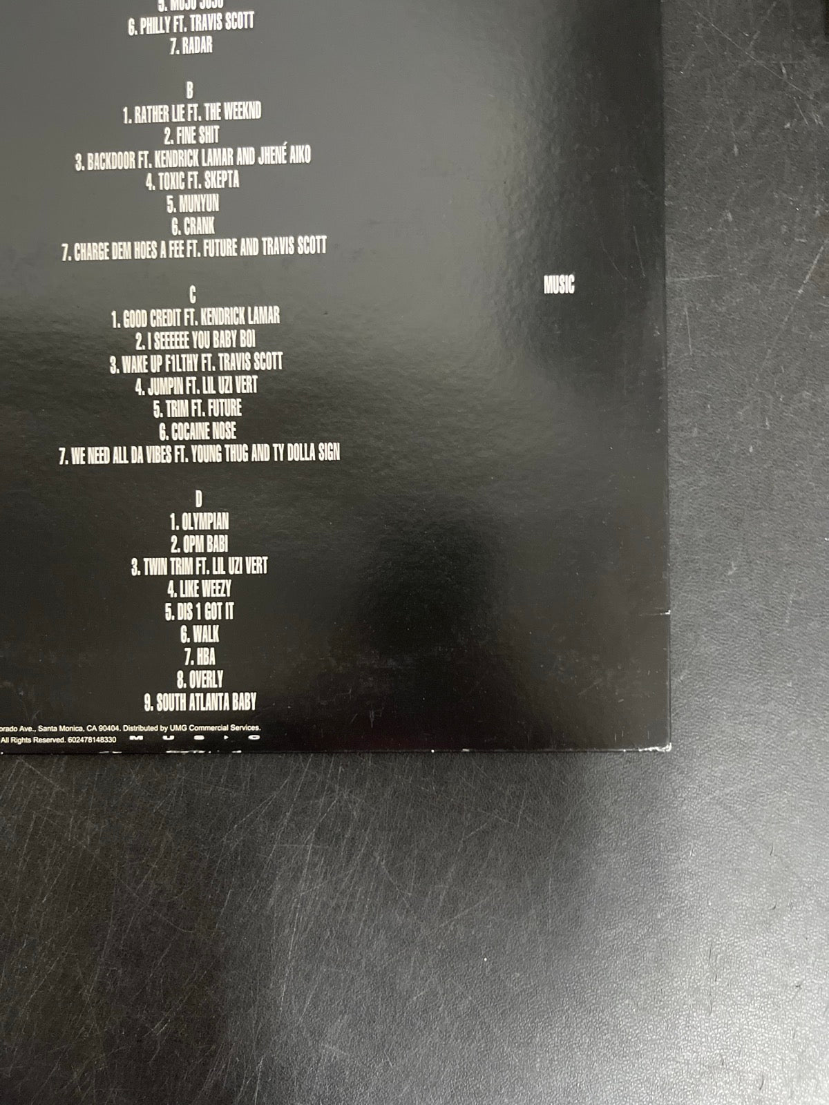 BACK_BR - Playboi Carti - Music Vinyl USED NOT TESTED
