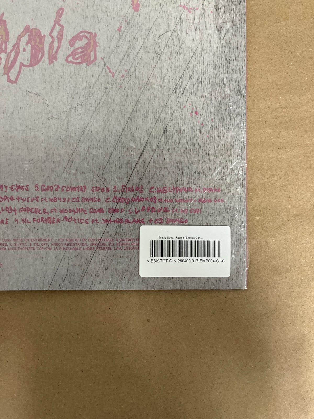 BACK_BR - Travis Scott - Utopia LE Red Vinyl USED NOT TESTED