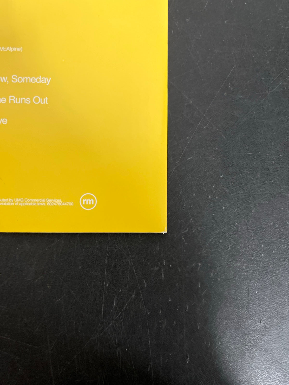 BACK_BR - Role Model - Kansas Anymore (The ...) Deluxe Yellow Vinyl USED NOT TESTED