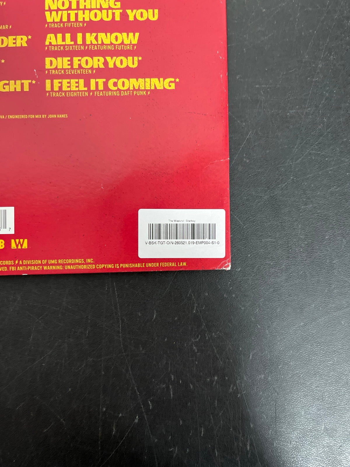 BACK_BR - The Weeknd - Starboy LE Blue Vinyl USED NOT TESTED