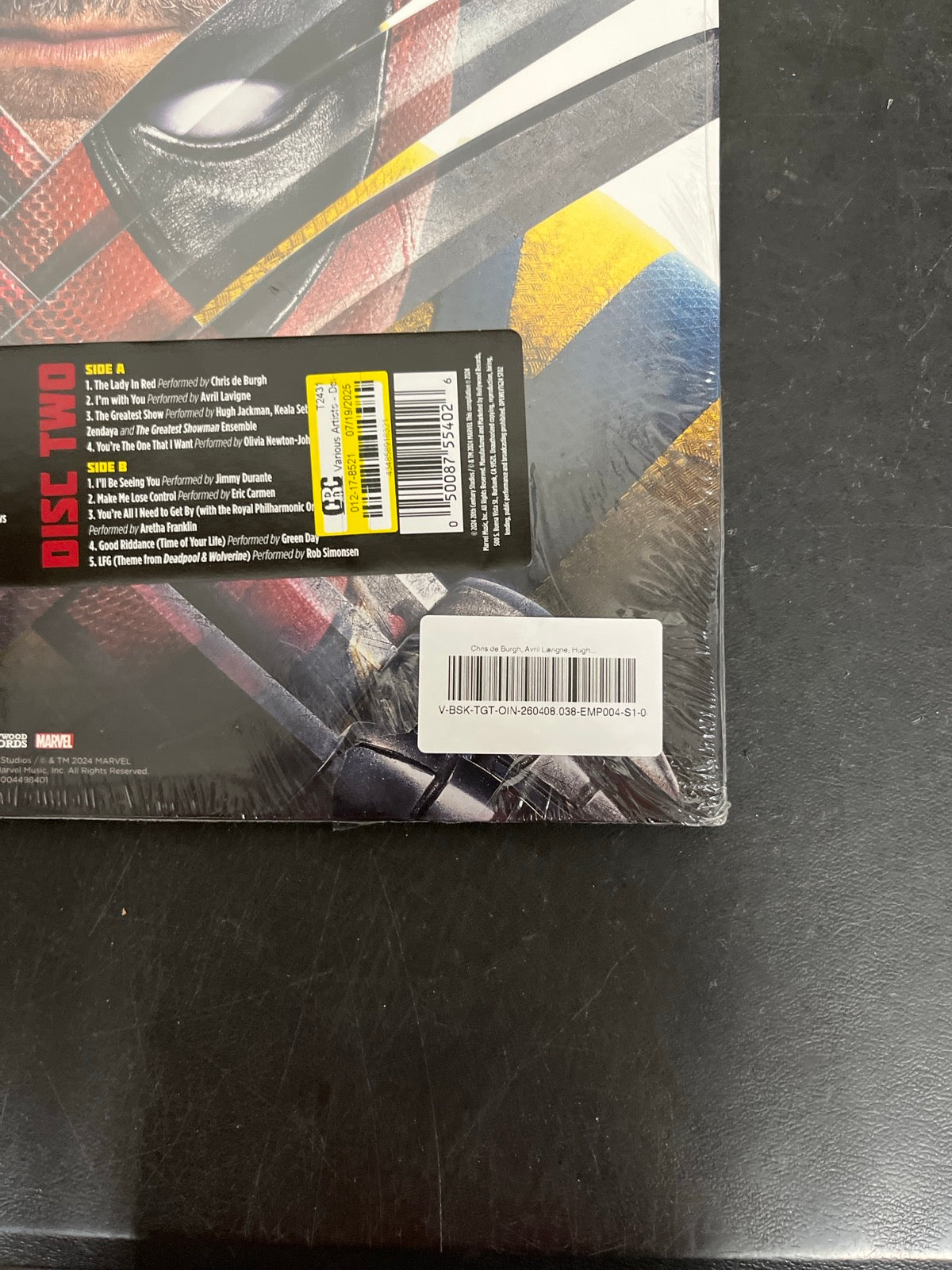BACK_BR - Deadpool & Wolverine OST Deluxe Ed. Yellow Vinyl USED NOT TESTED