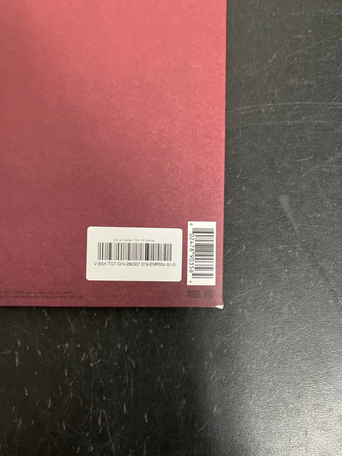 BACK_BR - Daniel Caesar - Son of Spergy LE Coke Bottle Green Vinyl USED NOT TESTED