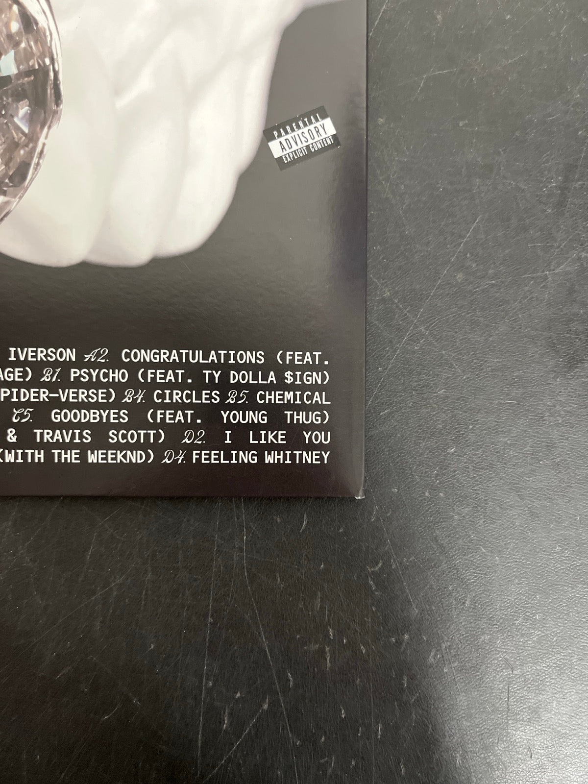 BACK_BR - Post Malone - The Diamond Collection LE Yellow Vinyl USED NOT TESTED