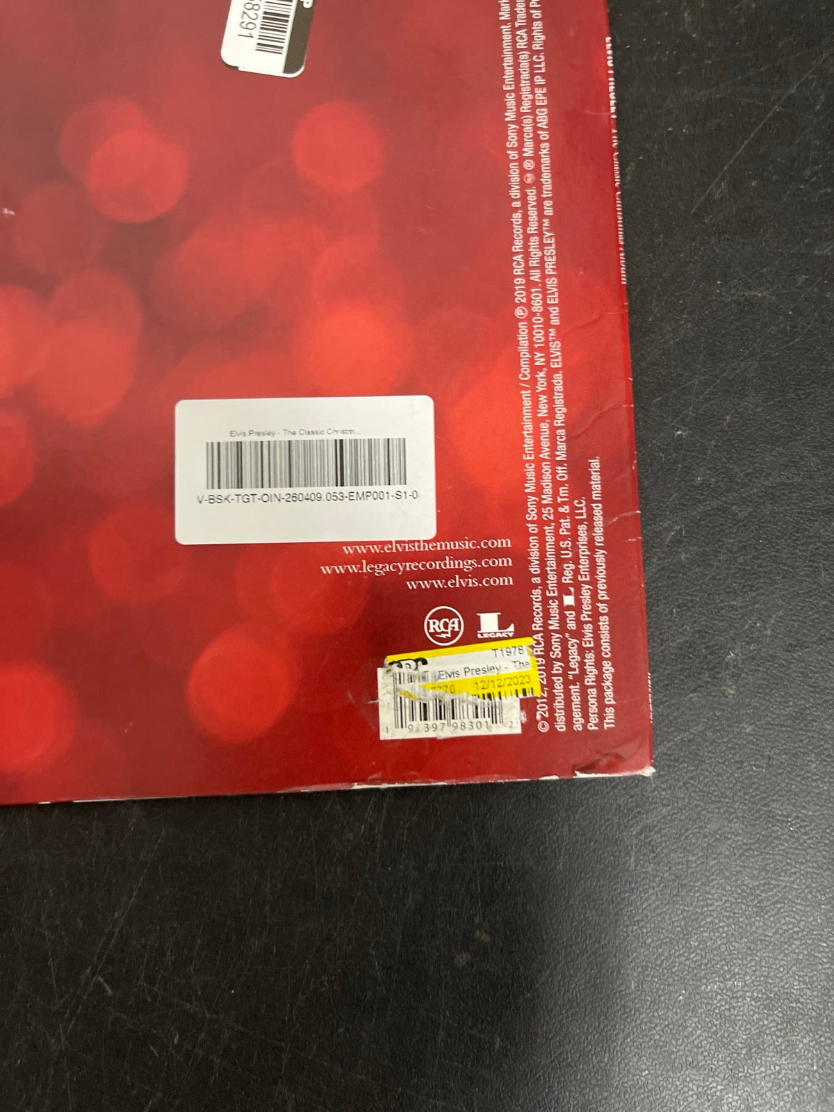 BACK_BR - Elvis Presley - The Classic Christmas Album LE White Vinyl USED NOT TESTED