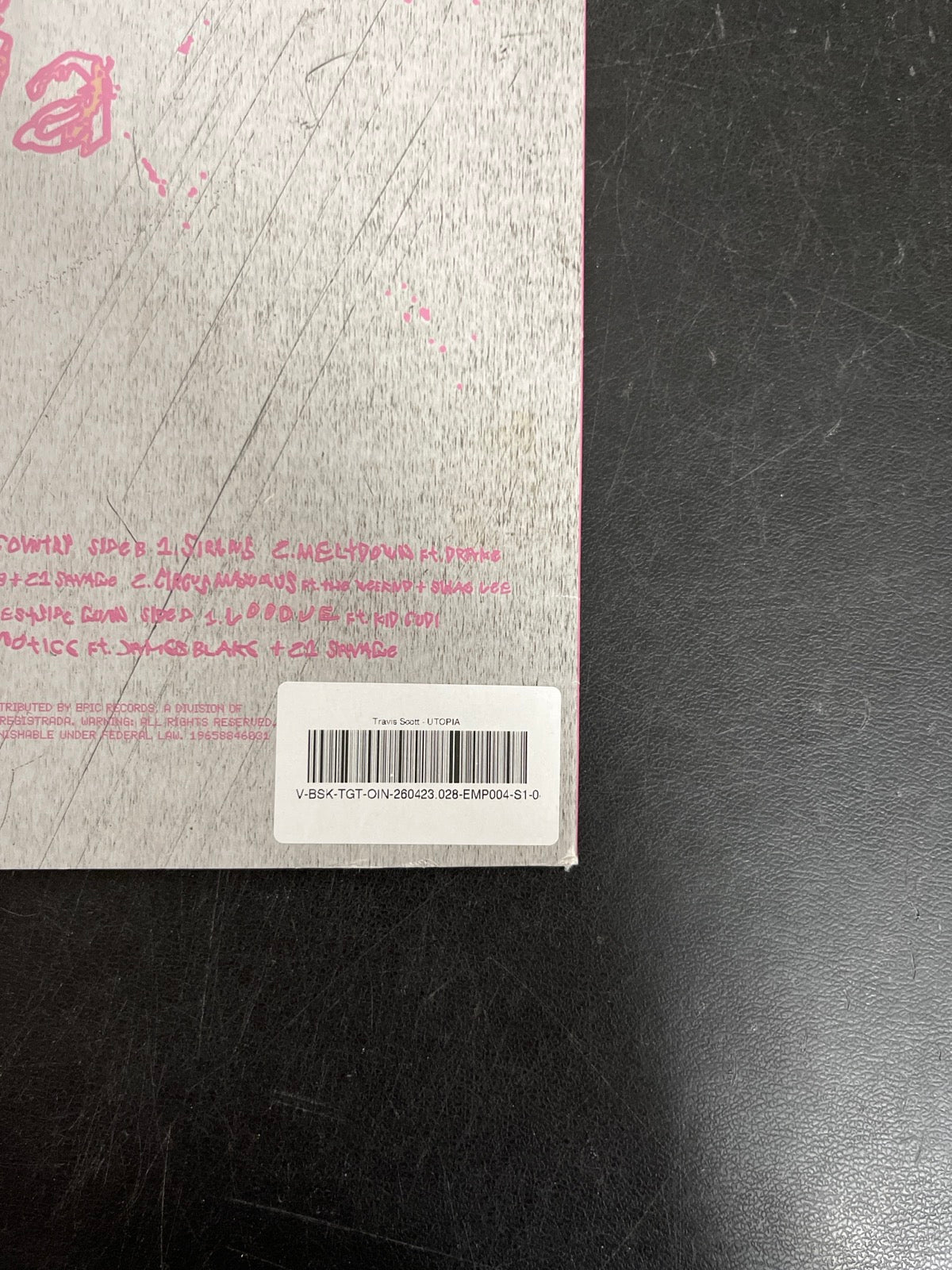 BACK_BR - Travis Scott - UTOPIA Vinyl USED NOT TESTED