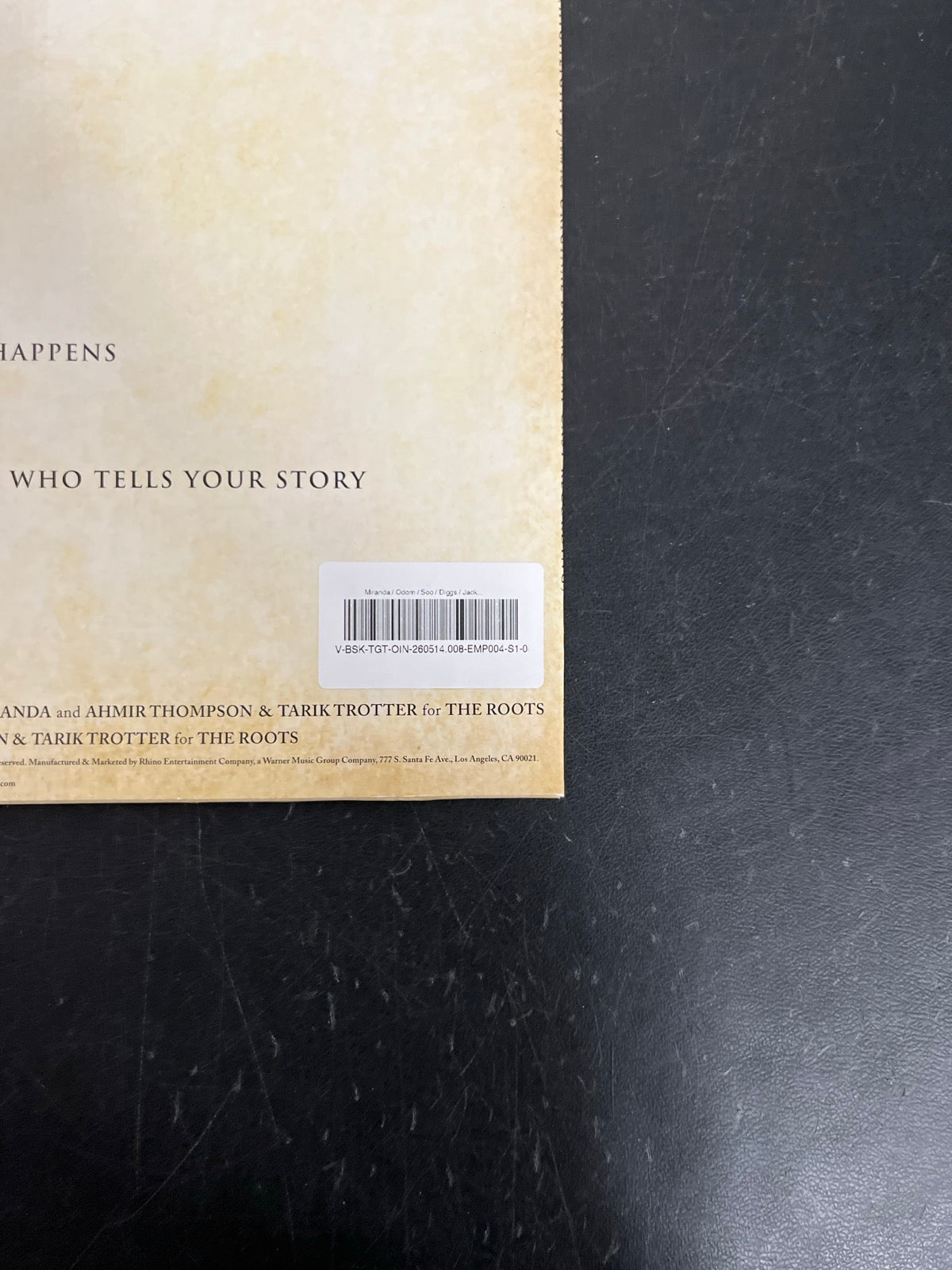BACK_BR - Lin-Manuel Miranda - Hamilton: 10 Shots LE Red Smoke Vinyl USED NOT TESTED