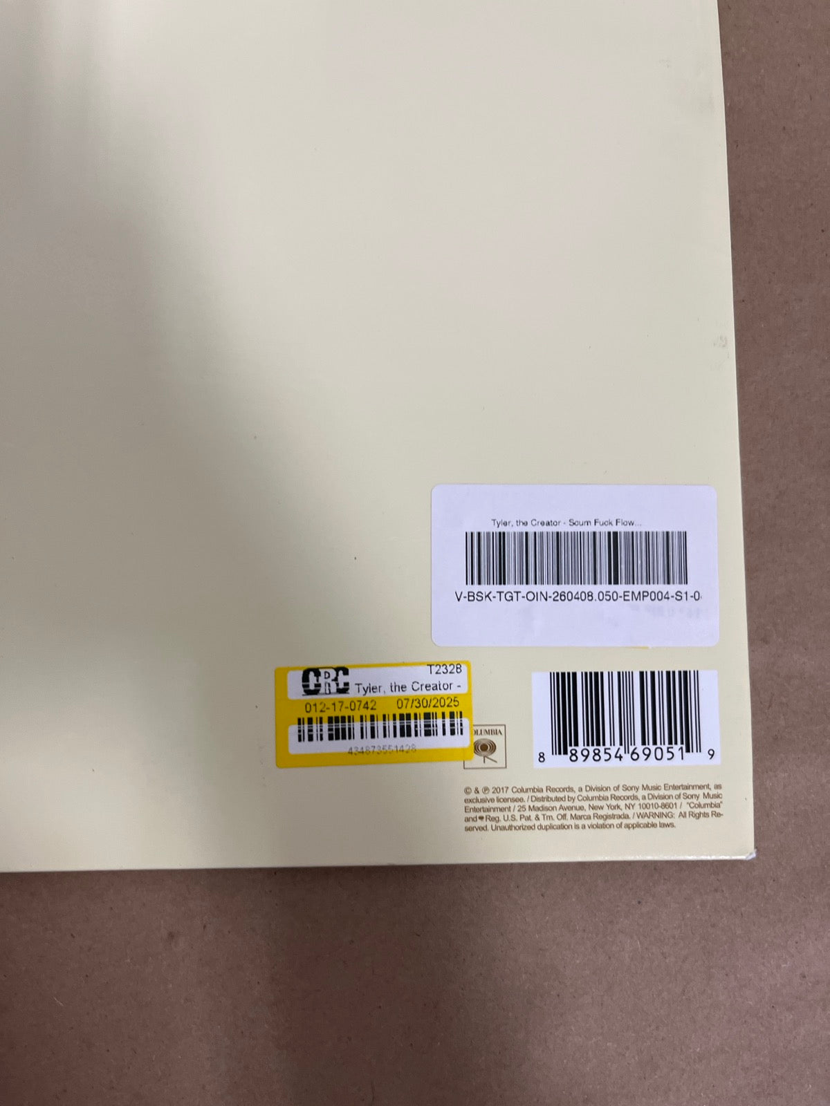 BACK_BR - Tyler, the Creator - Flower Boy LE Vinyl USED NOT TESTED