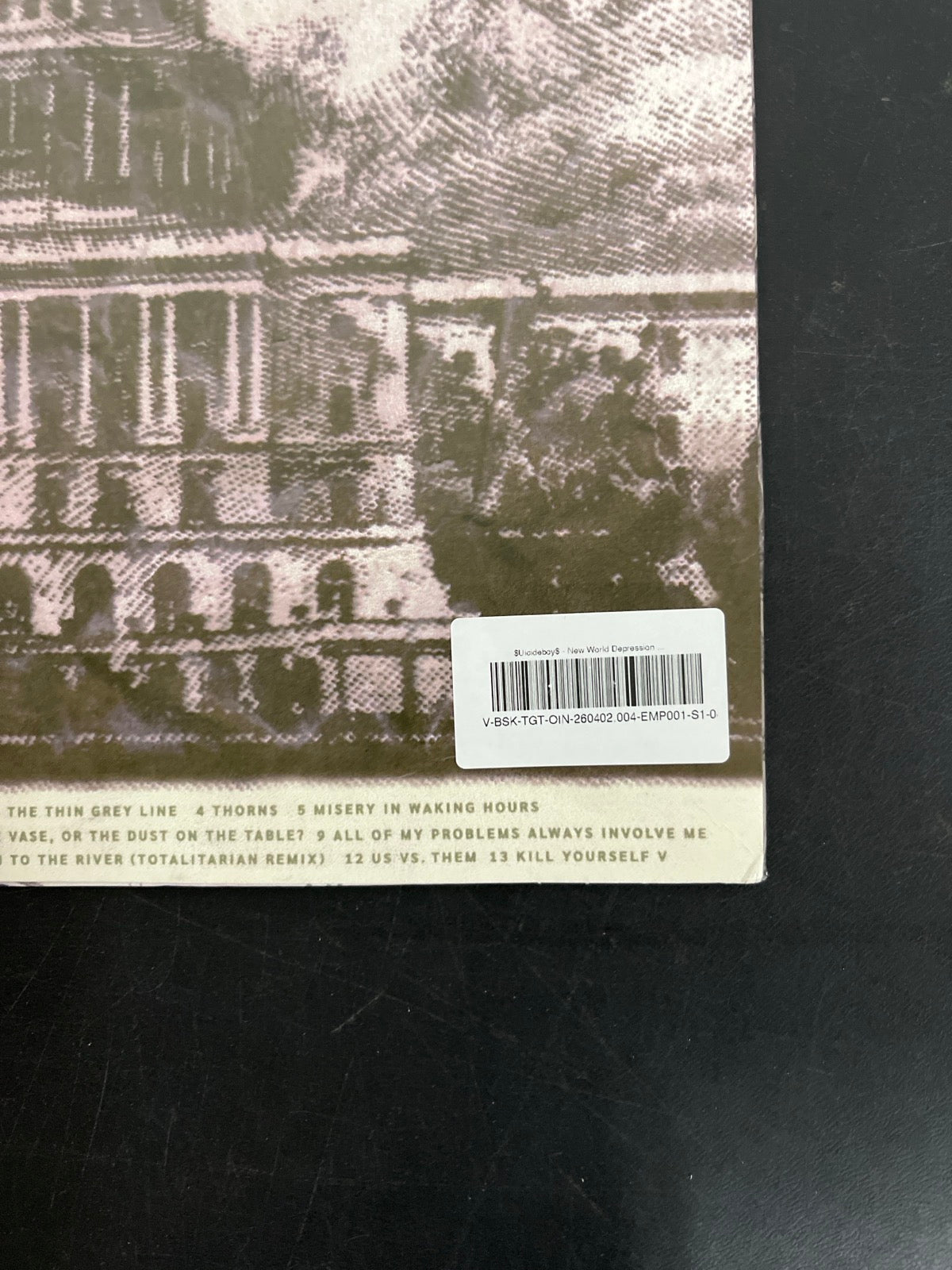 BACK_BR - $uicideboy$ - New World Depression Target Exclusive Clear Vinyl USED NOT TESTED