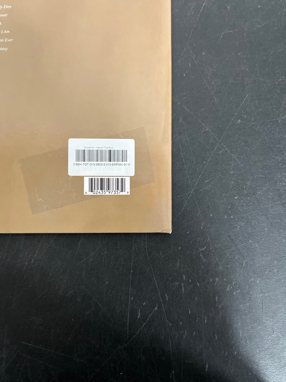 BACK_BR - Billie Eilish - Happier Than Ever LE Light Blue Etched Vinyl USED NOT TESTED