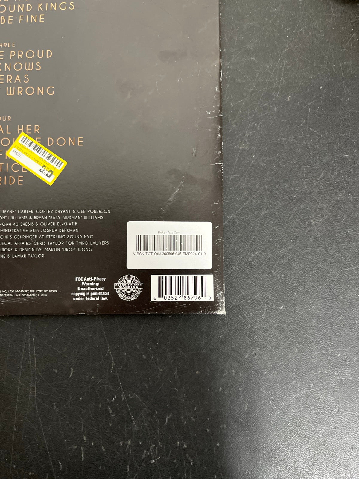 BACK_BR - Drake - Take Care Reissue Vinyl USED NOT TESTED