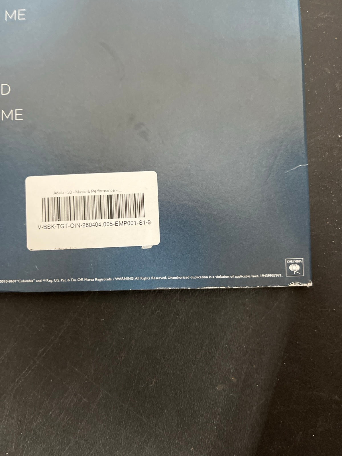 BACK_BR - Adele - 30 Target Exclusive Vinyl USED NOT TESTED