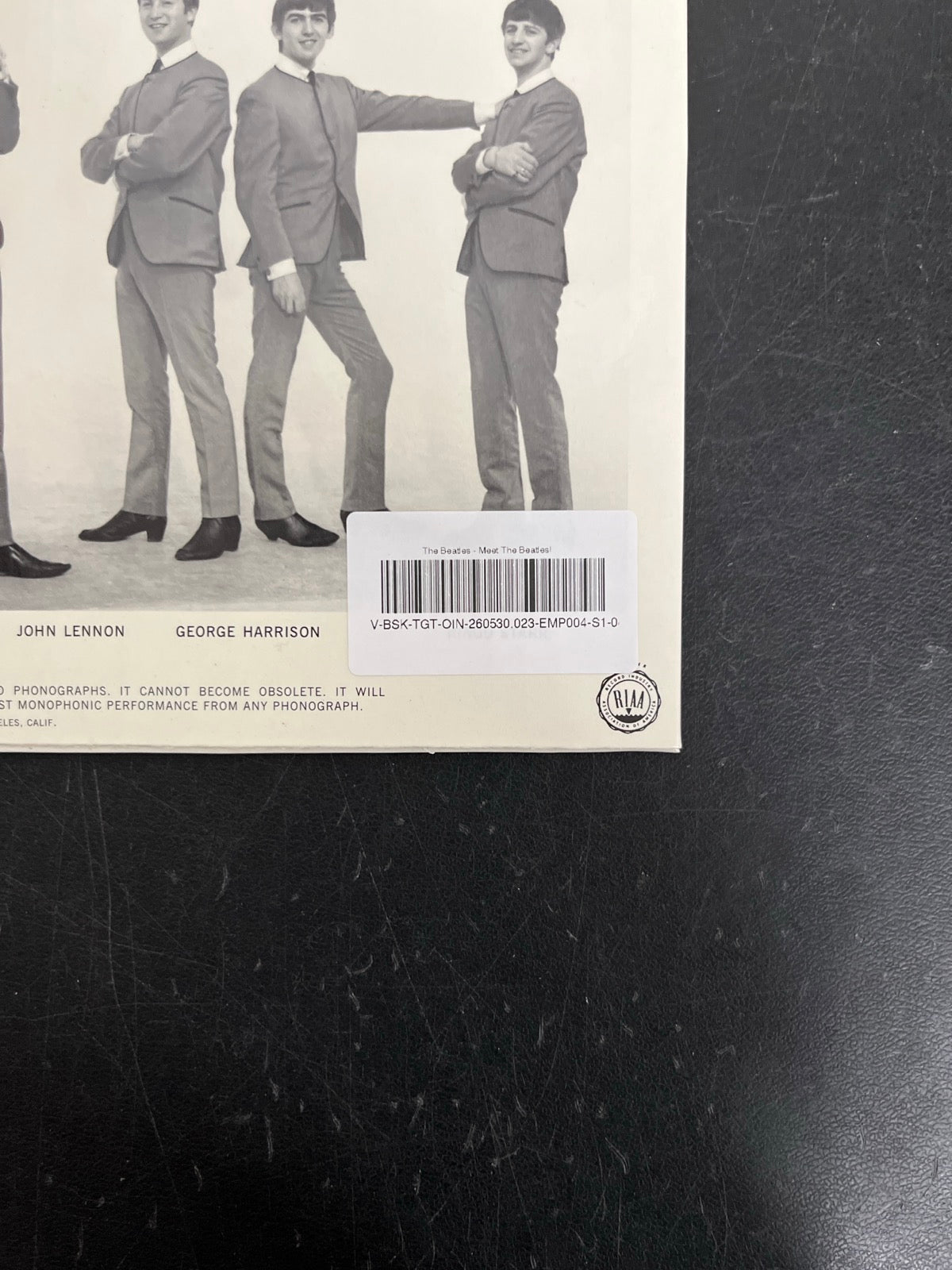 BACK_BR - The Beatles - Meet The Beatles! 180gm Blue Vinyl USED NOT TESTED