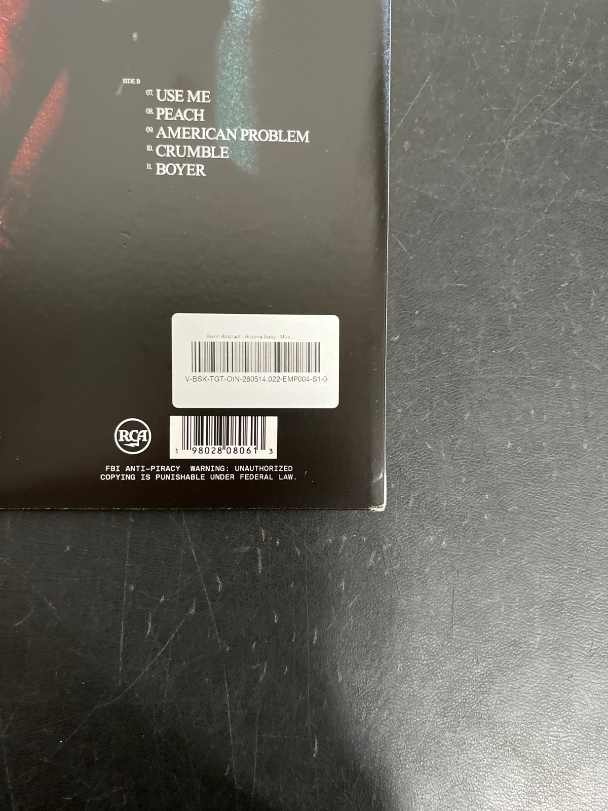 BACK_BR - Kevin Abstract - Arizona Baby 5th Anniv LE Blue Vinyl USED NOT TESTED