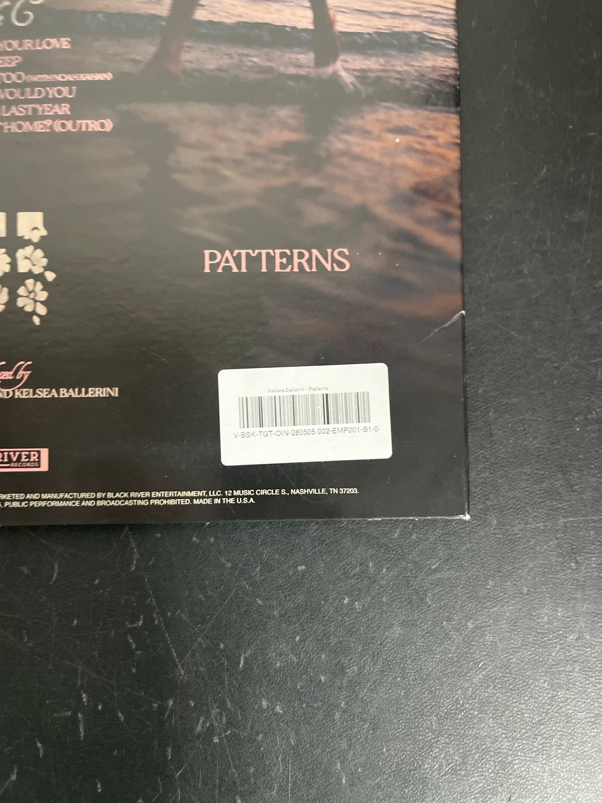 BACK_BR - Kelsea Ballerini - Patterns LE Uncharted Waters Vinyl USED NOT TESTED