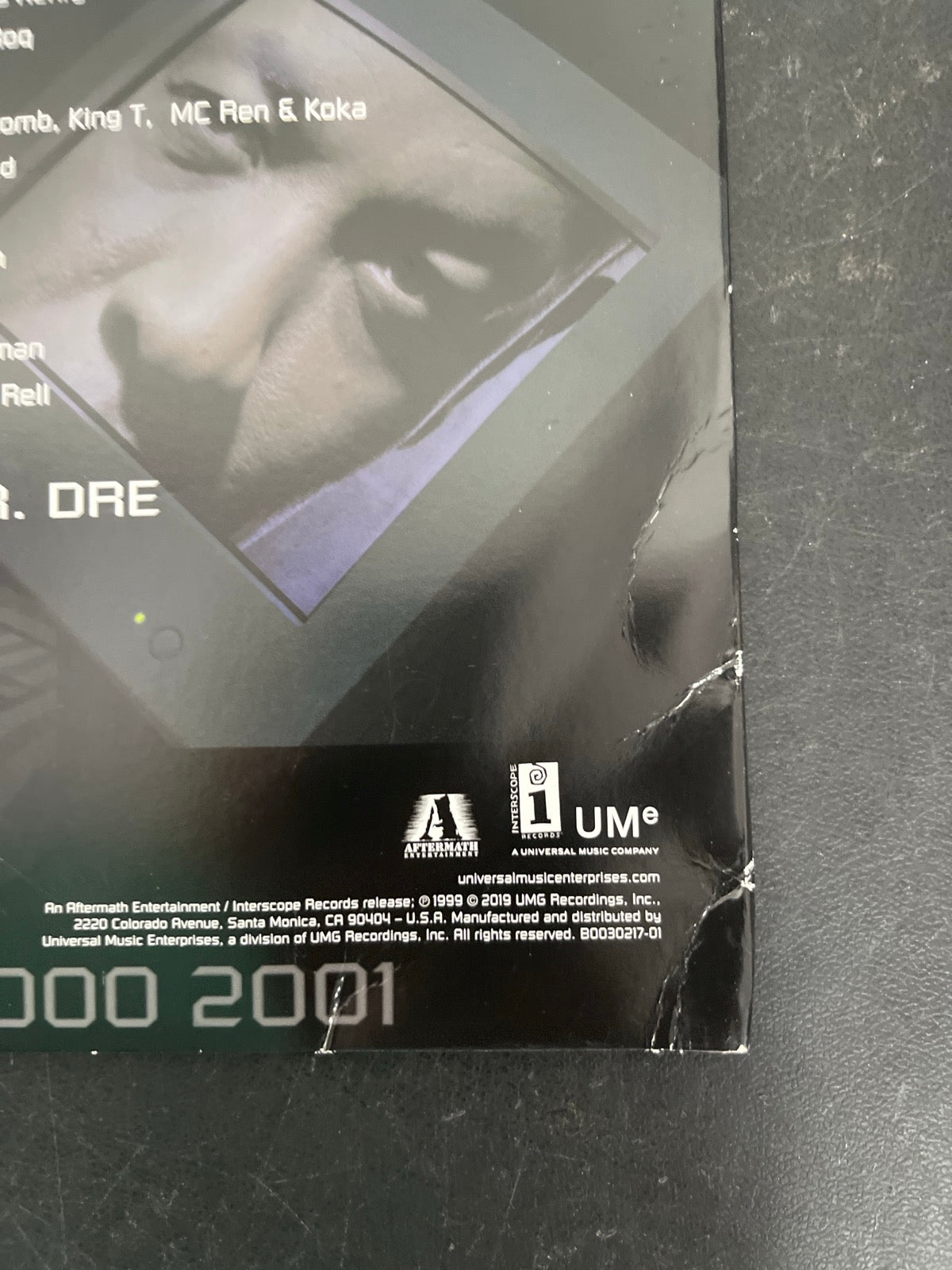 BACK_BR - Dr. Dre - 2001 Reissue Vinyl USED NOT TESTED
