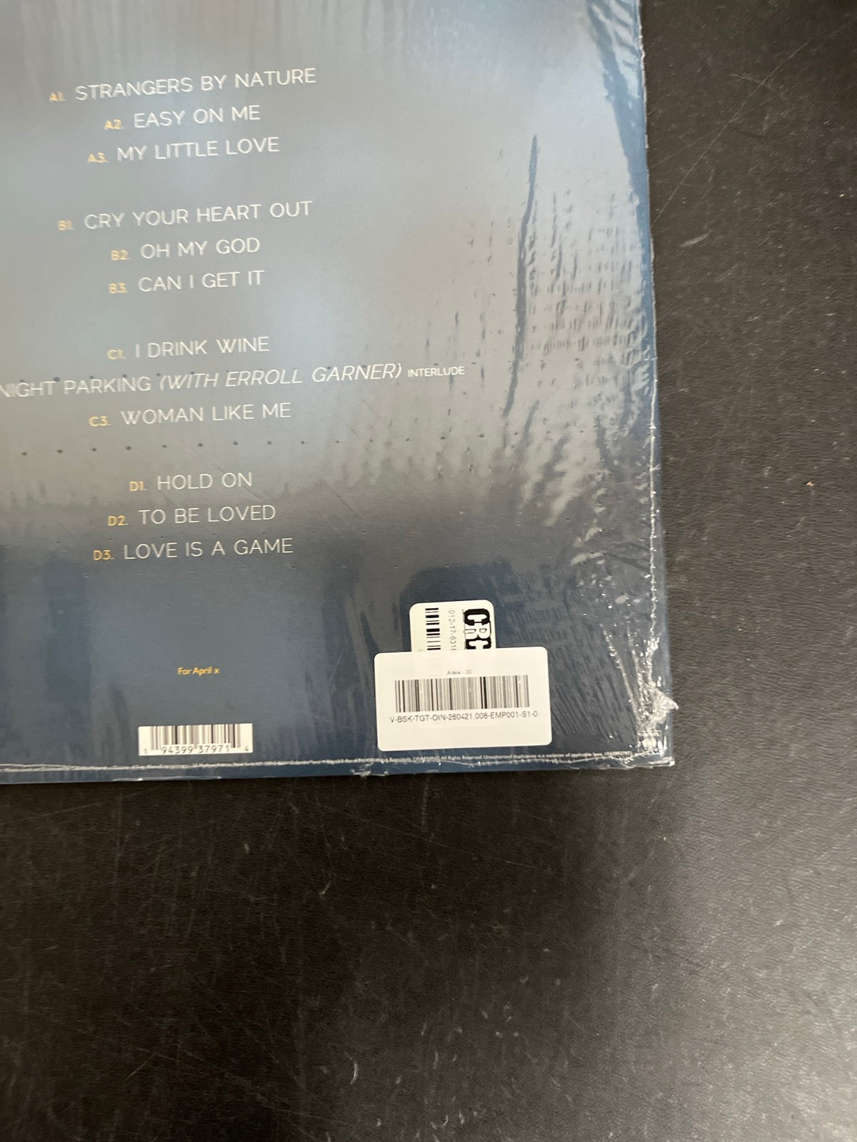 BACK_BR - Adele - 30 Target Exclusive 180gm Vinyl USED NOT TESTED