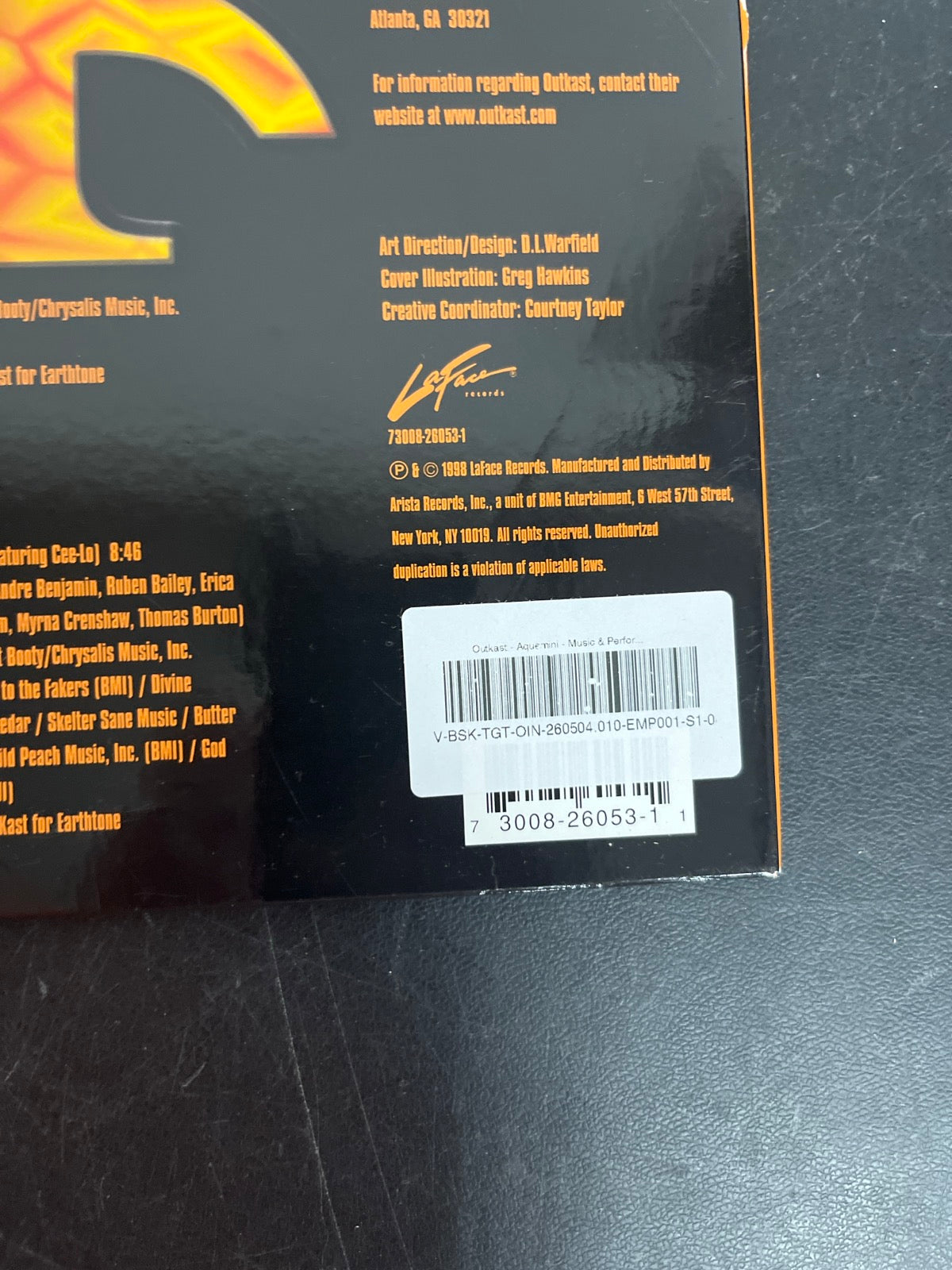 BACK_BR - OutKast - Aquemini Reissue Vinyl USED NOT TESTED