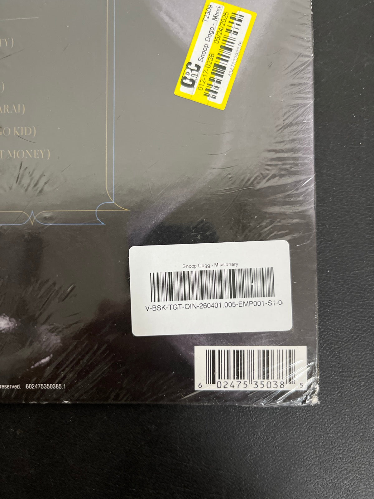 BACK_BR - Snoop Dogg - Missionary LE Vinyl SEALED NOT TESTED