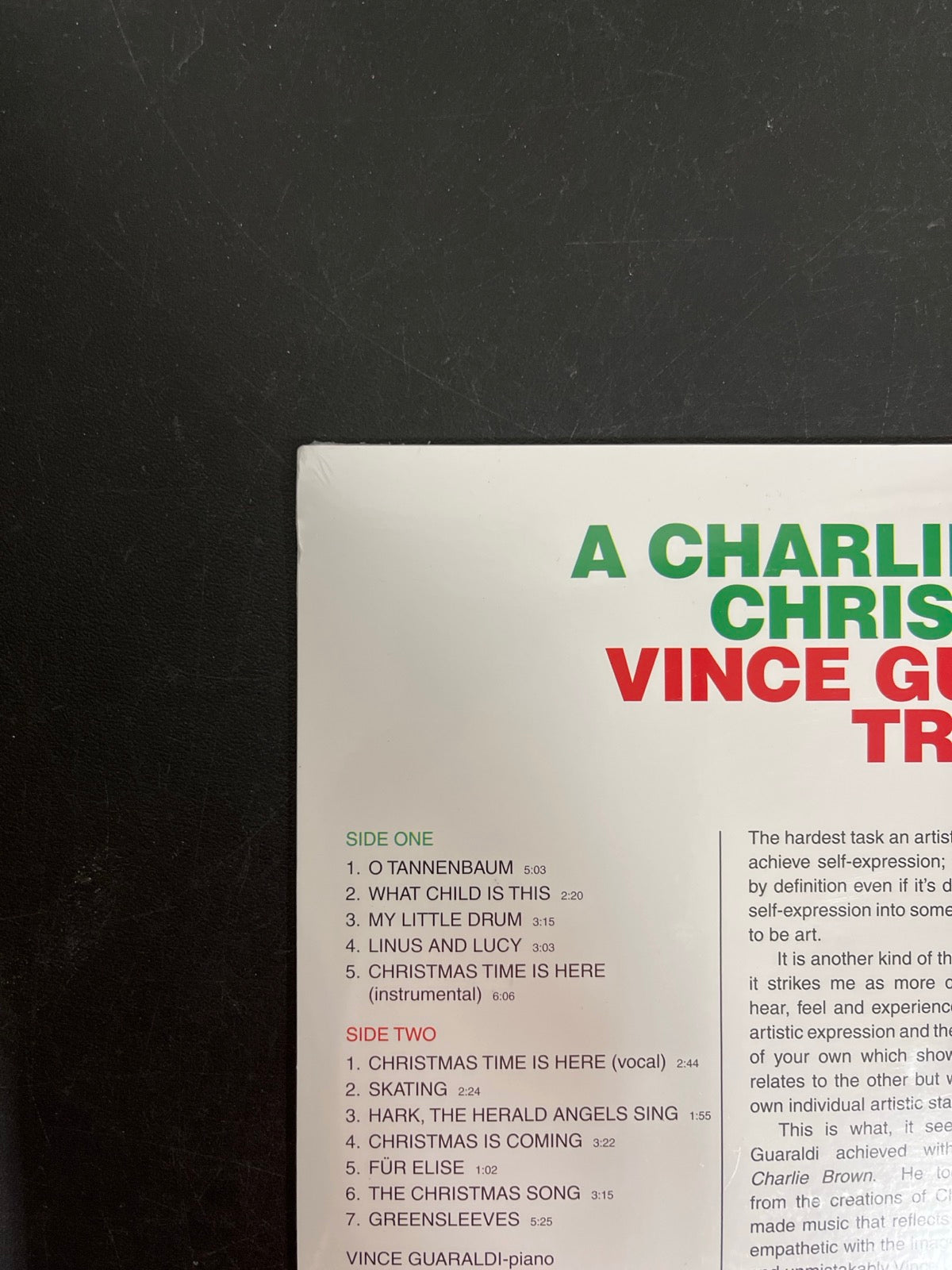 BACK_TL - A Charlie Brown Christmas OST LE 1st Zoetrope Ed. Vinyl USED NOT TESTED