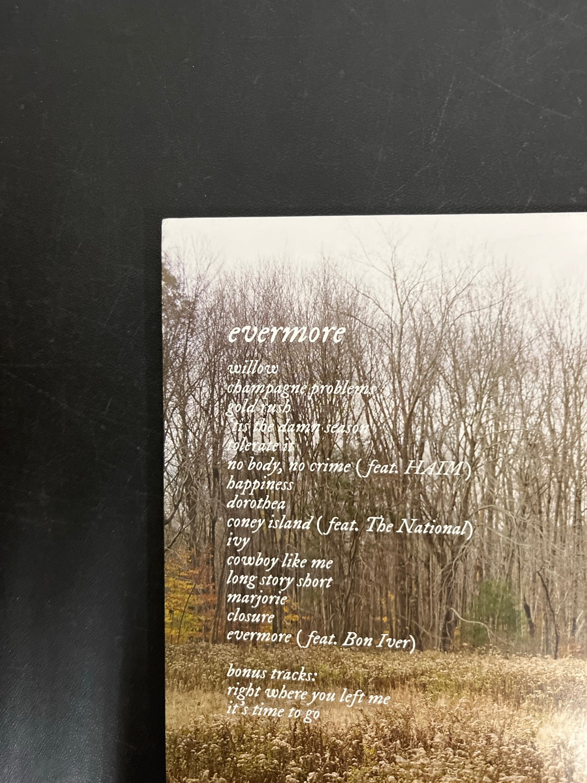 BACK_TL - Taylor Swift - Evermore LE Translucent Red Etched Vinyl USED NOT TESTED