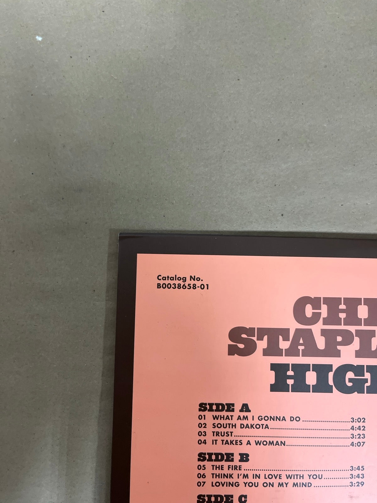 BACK_TL - Chris Stapleton - Higher Target Exclusive 180gm Pink Vinyl USED NOT TESTED
