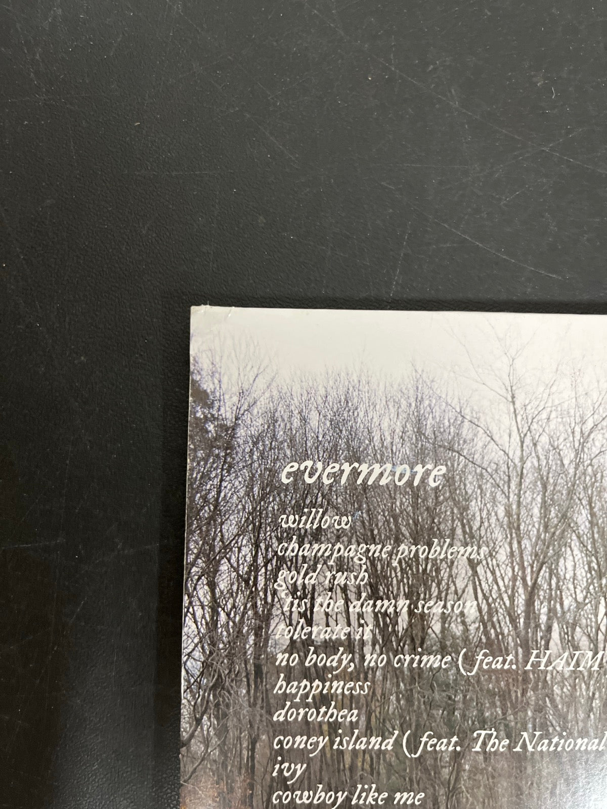 BACK_TL - Taylor Swift - Evermore LE Translucent Red Etched Vinyl USED NOT TESTED